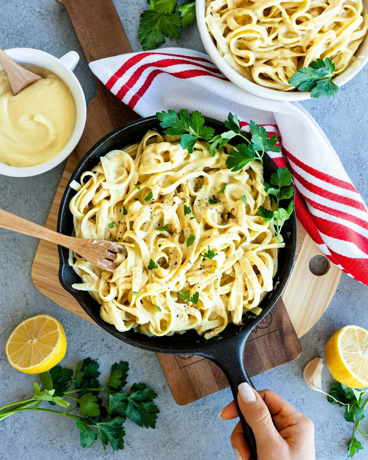 Vegan Cauliflower Alfredo — Carol's Vegan Kitchen