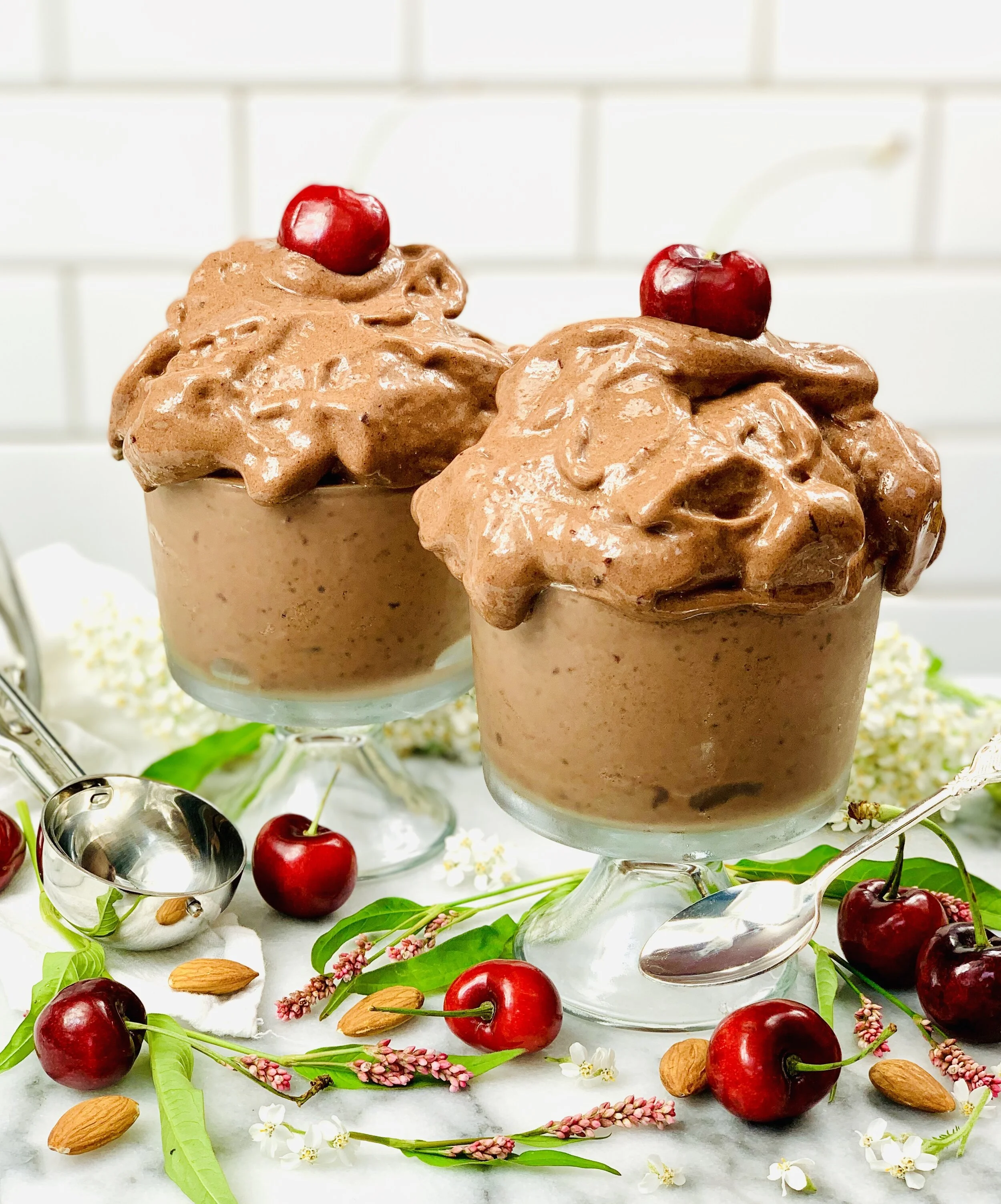 Chocolate Cherry Almond Nice Cream