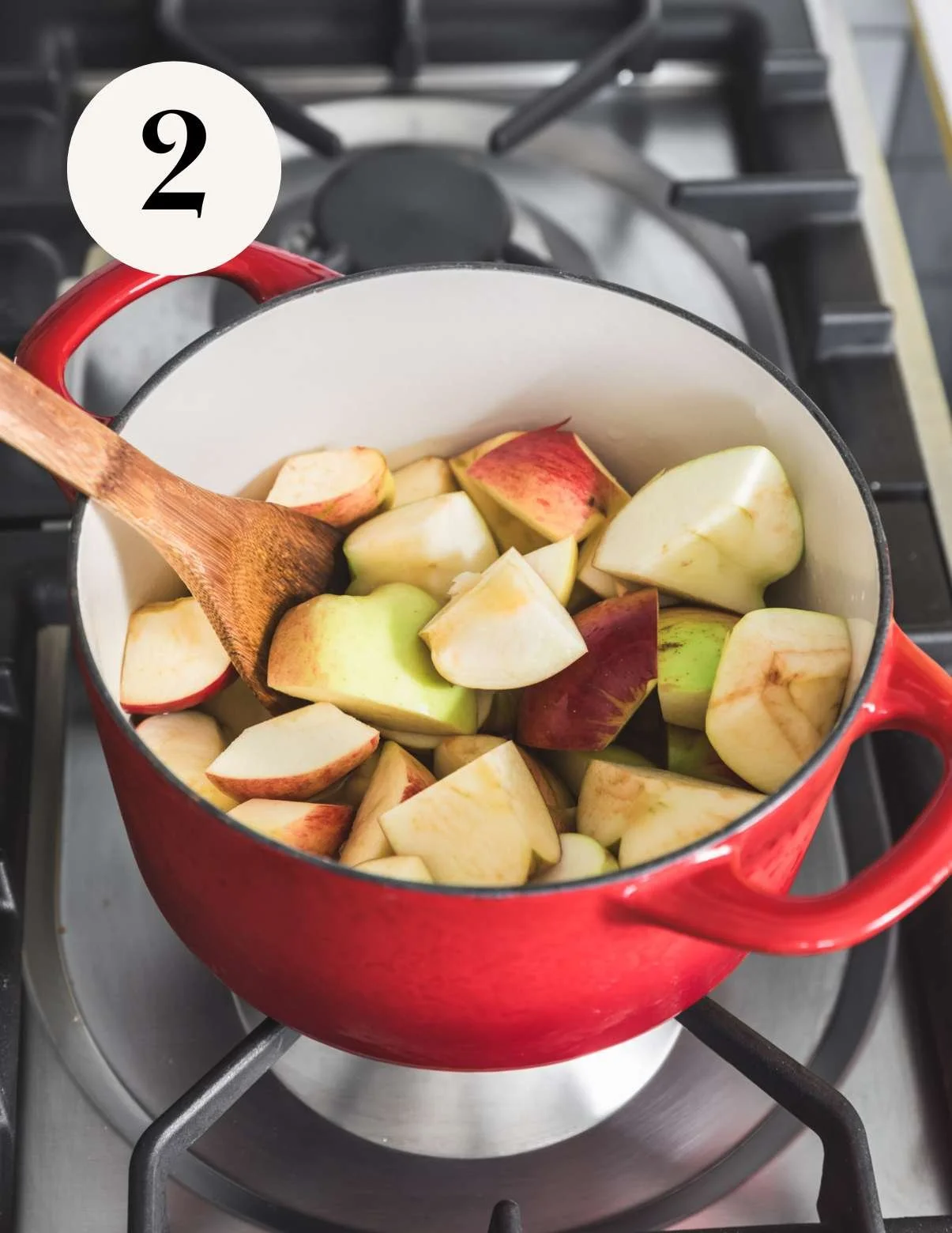 apples in a dutch oven
