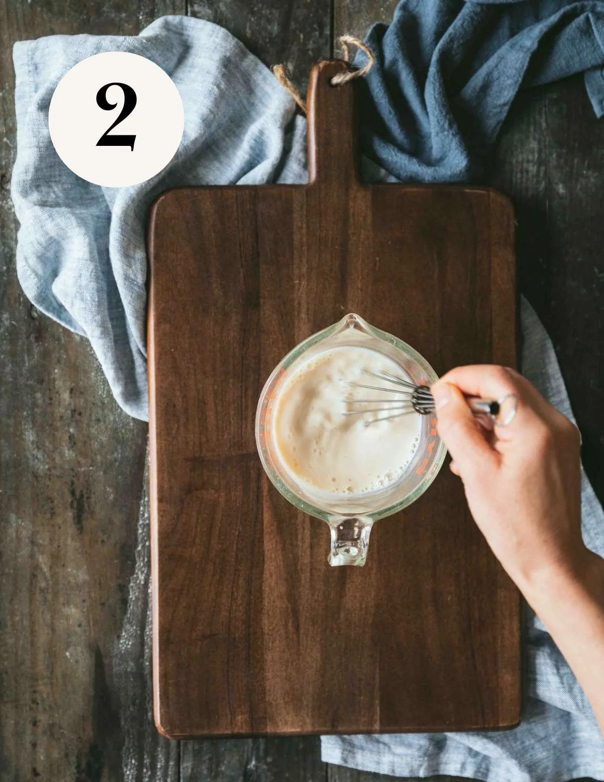 whisking vegan buttermilk