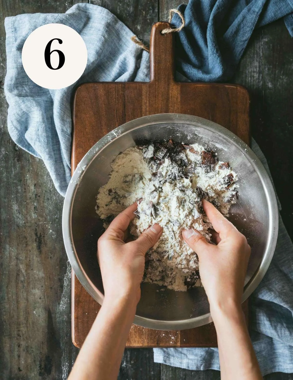 mixing in vegan bacon bits