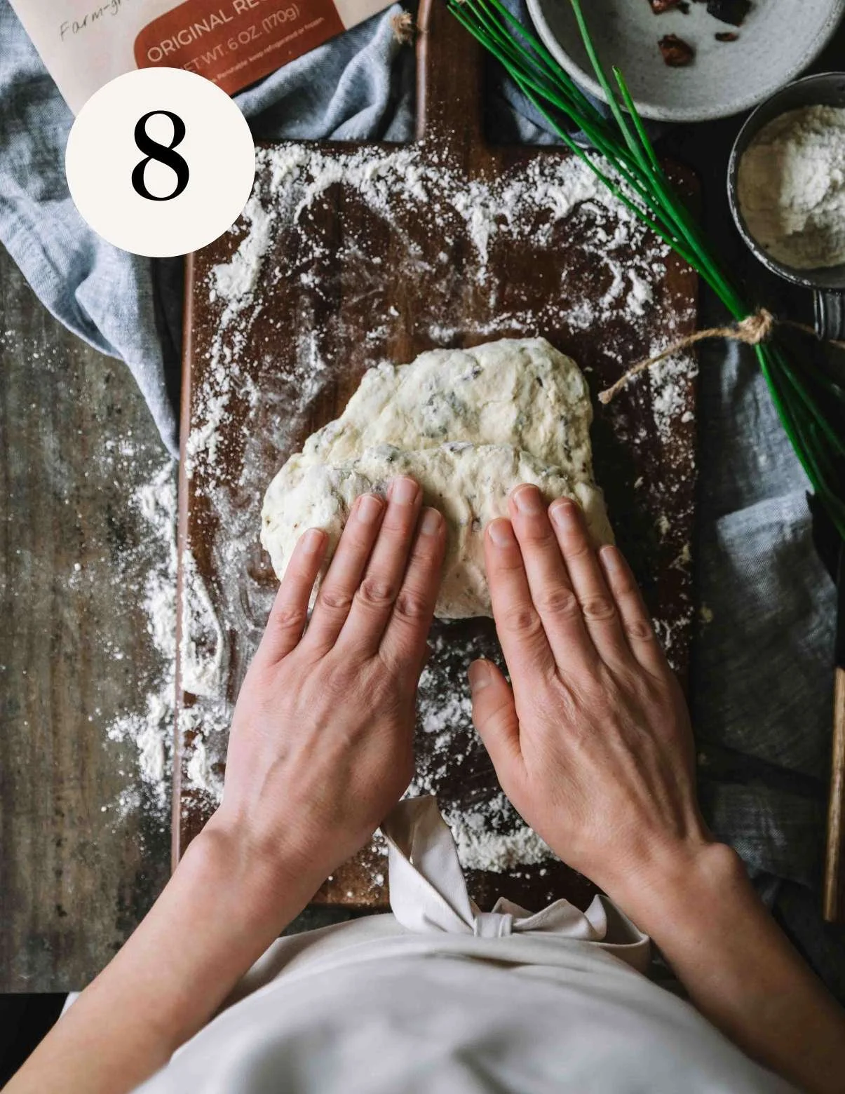 fold the dough 6 times