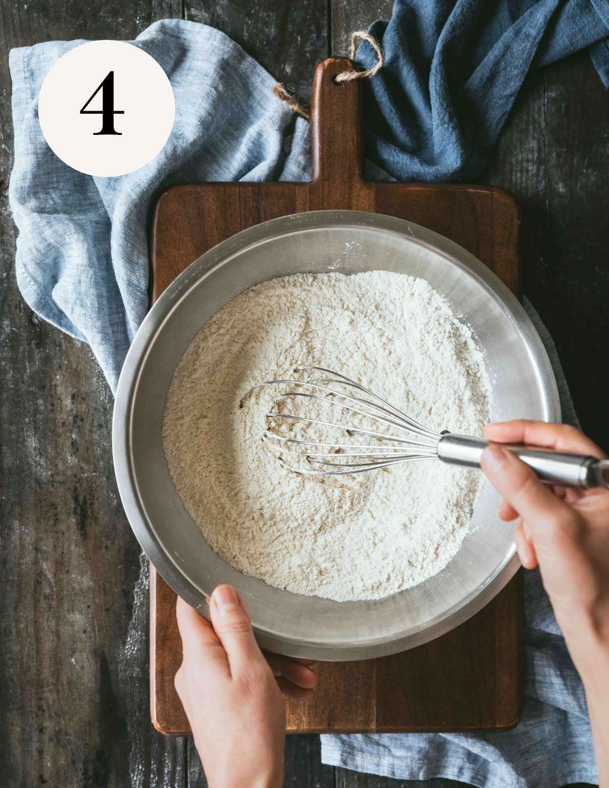 whisking the dry ingredients