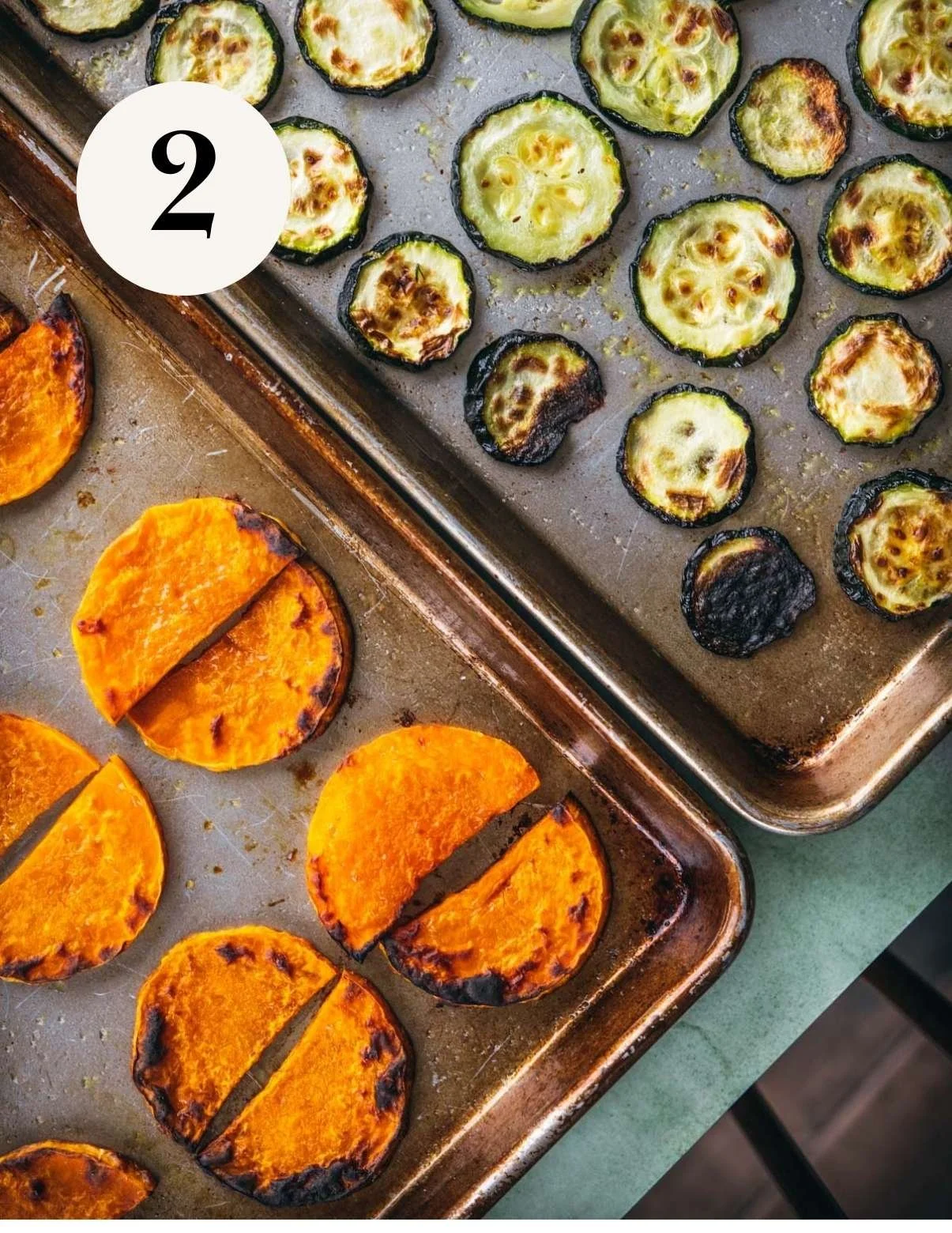 roasted butternut squash and zucchini