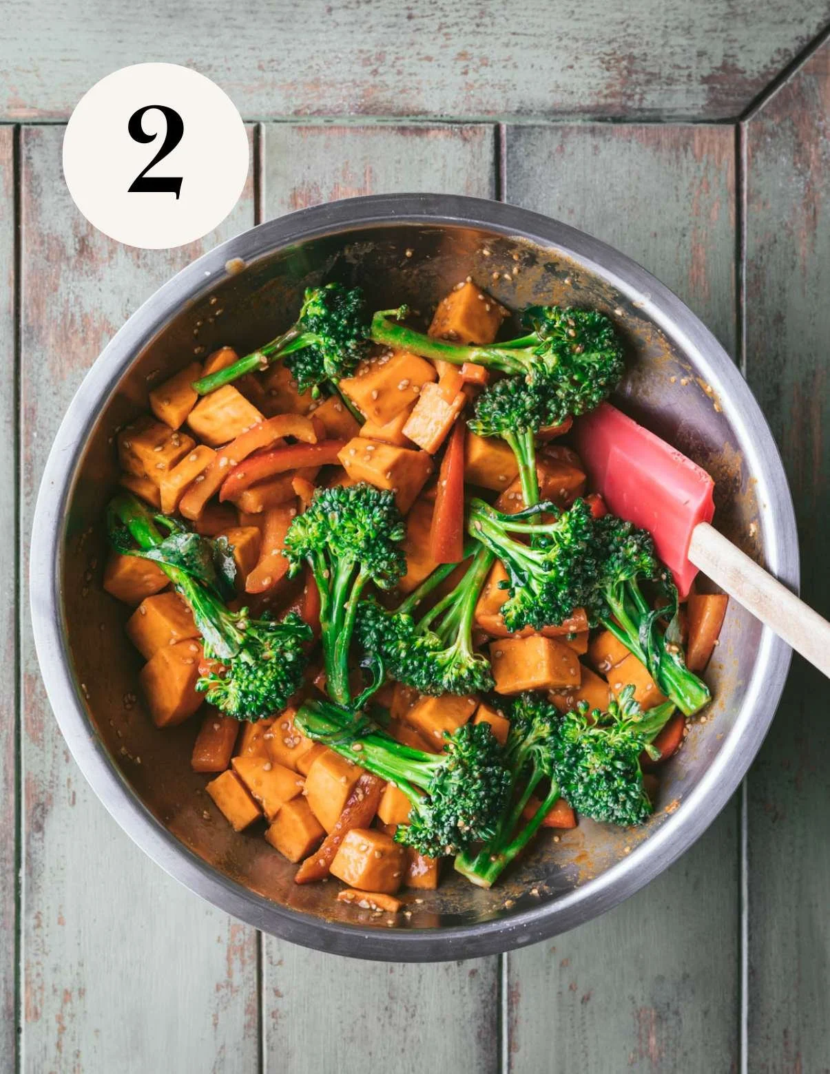 cut vegetables in a bowl