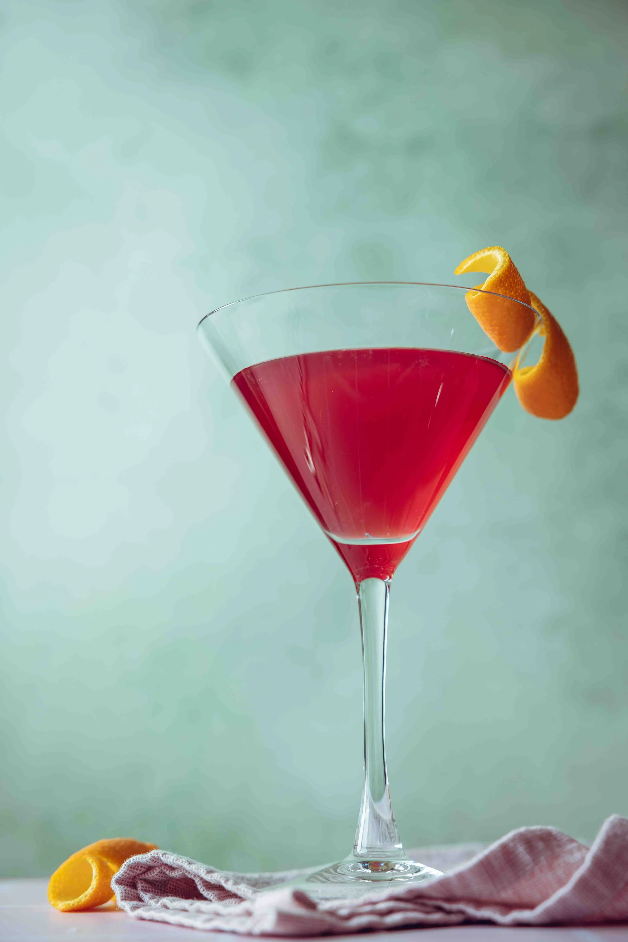 pour into a martini glass