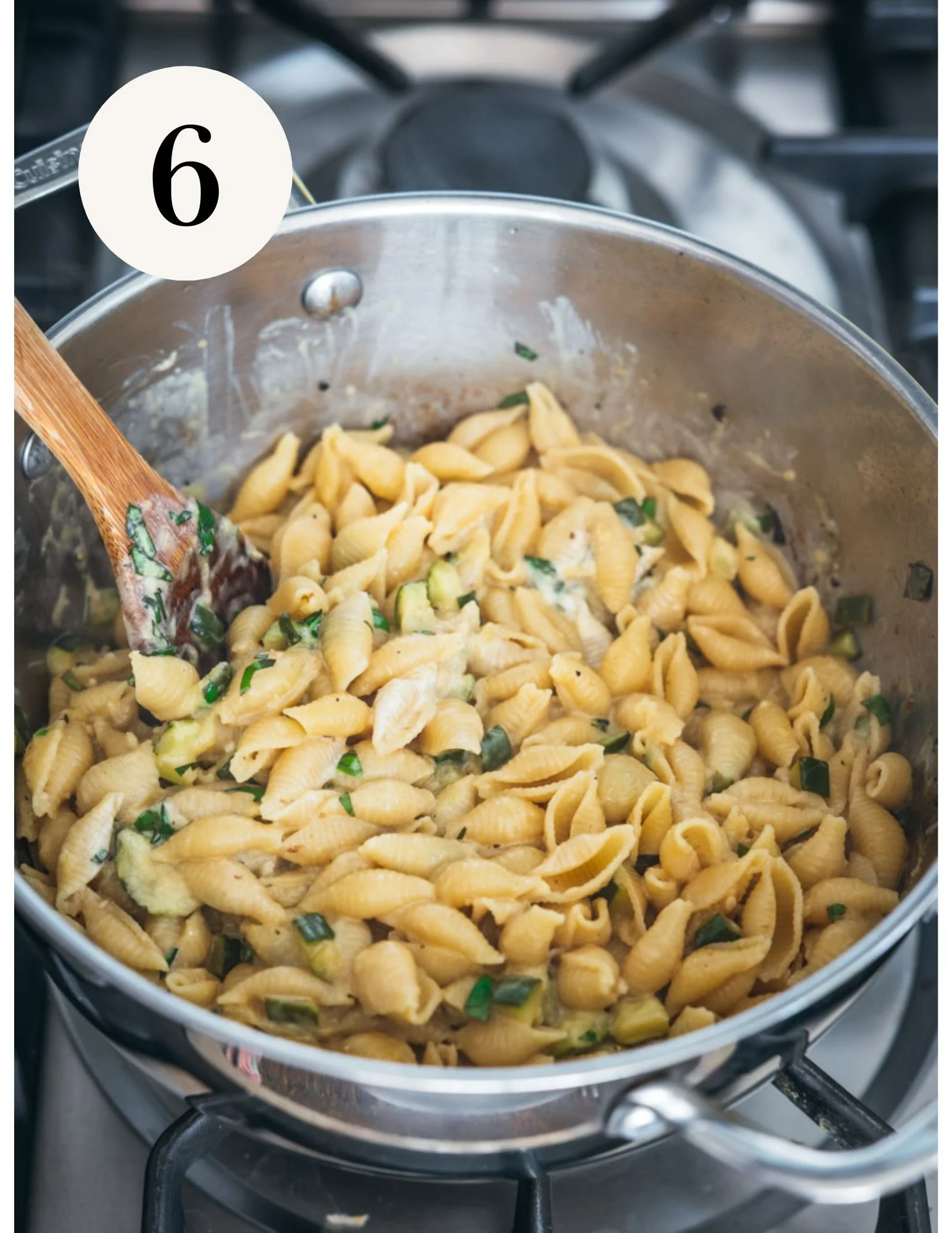 Fold in the vegan sour cream and the other 2 tablespoons of fresh basil