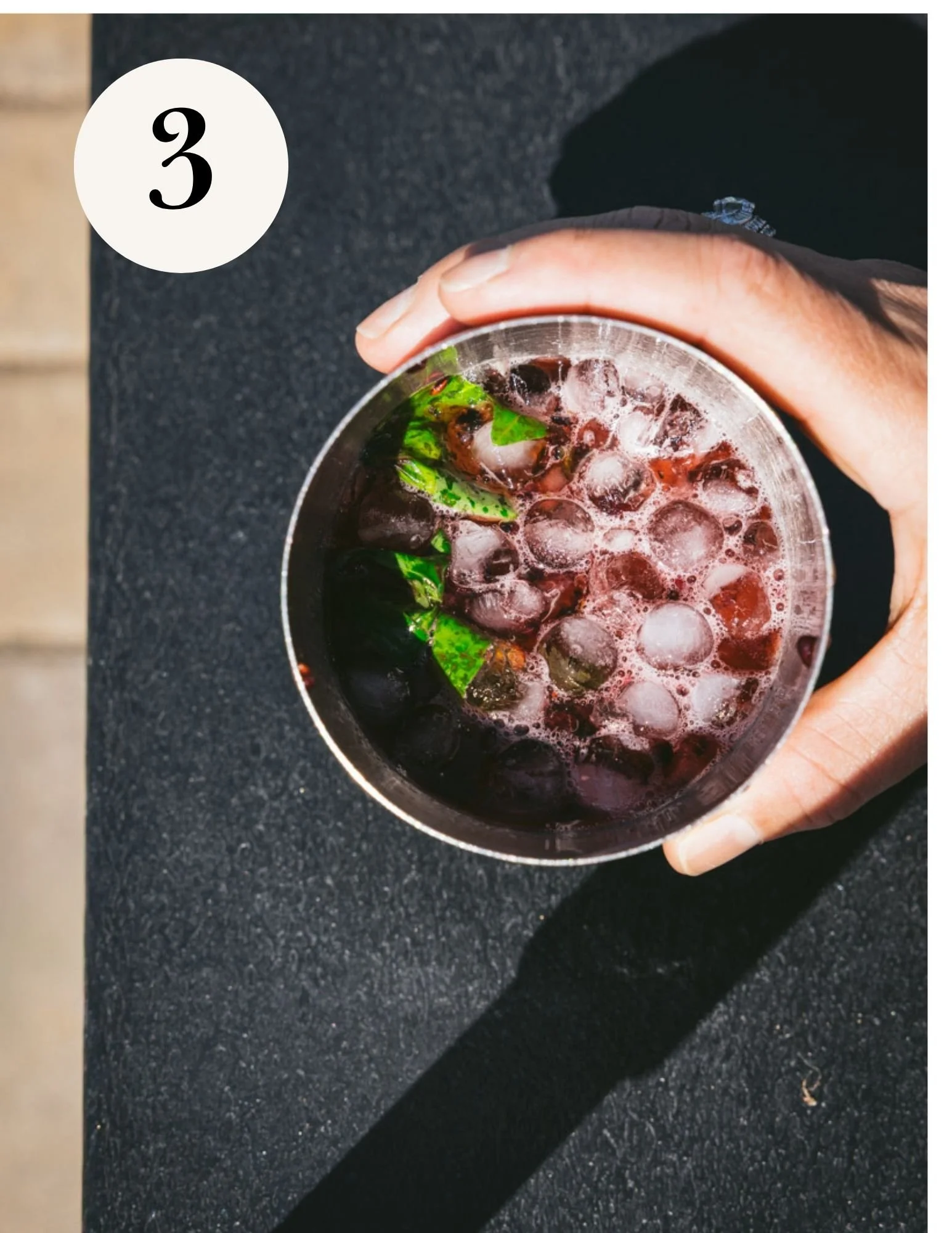 blackberry smash shaken with pebble ice