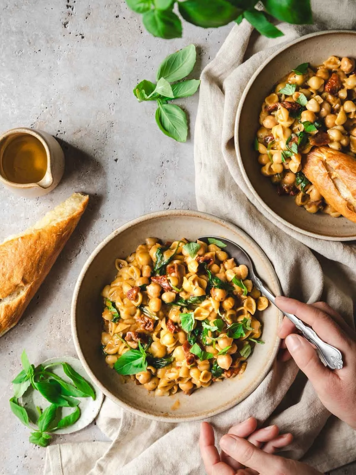 Marry Me Chickpeas with Pasta! ❤️ This was the main dish for a little wedding I catered exactly one year ago. They loved it so much the cute couple requested it again for their anniversary! 

This vegan recipe combines the comforting richness of a cr