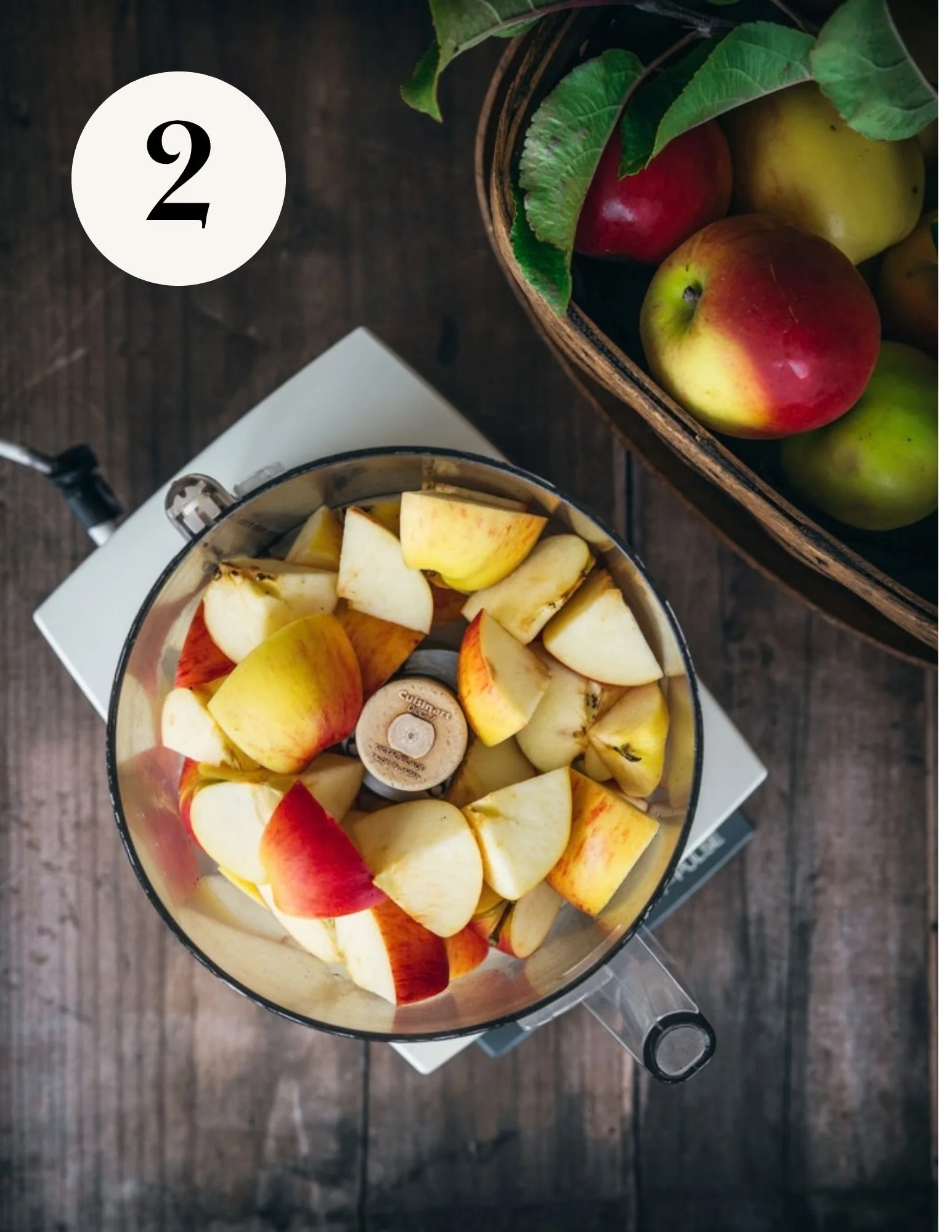 cut apples in a food processor