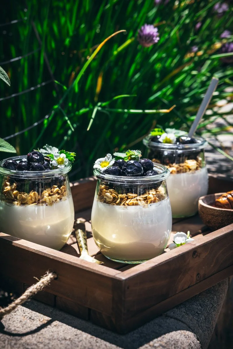 soy milk yogurt in jars