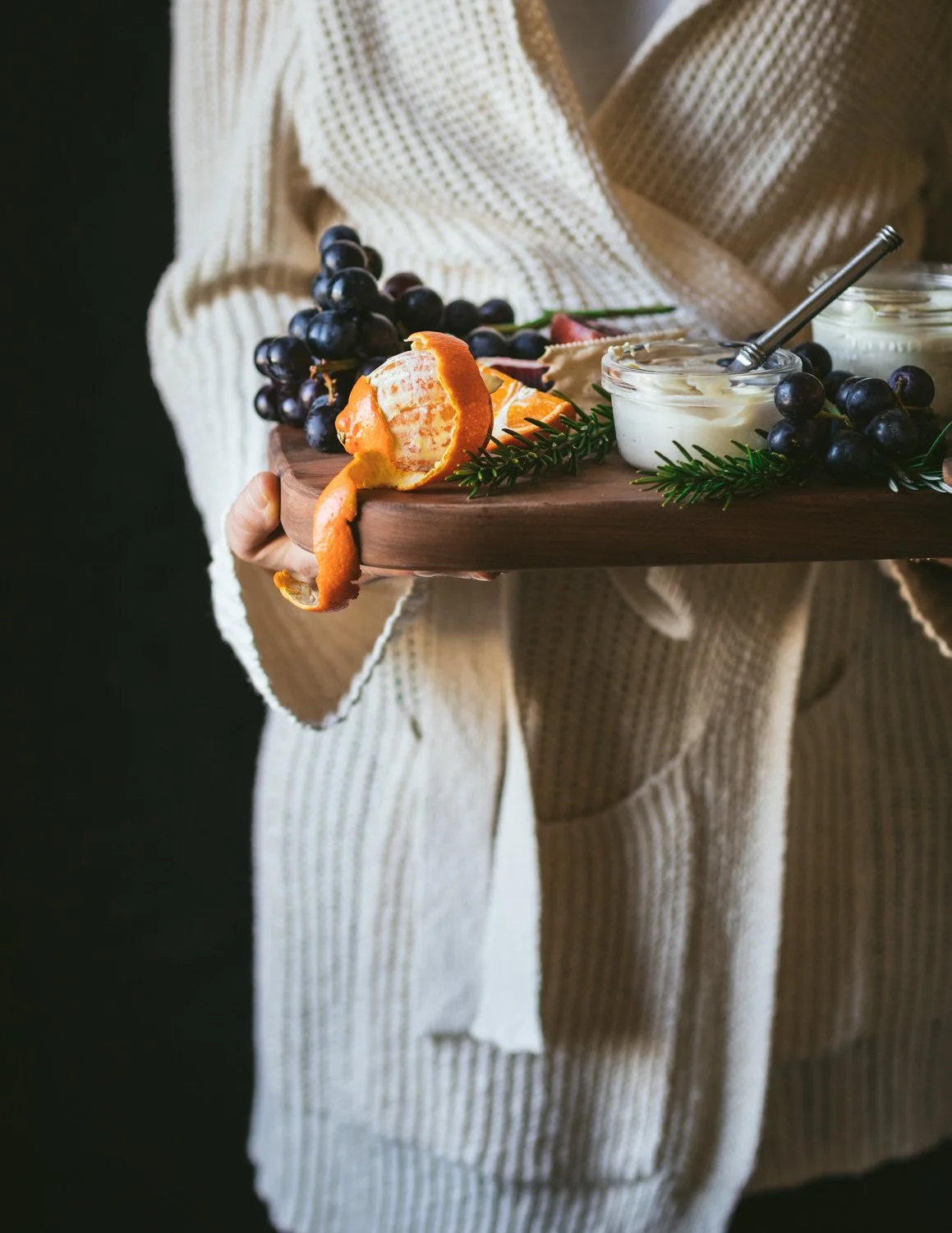 Charcuterie board with fruit