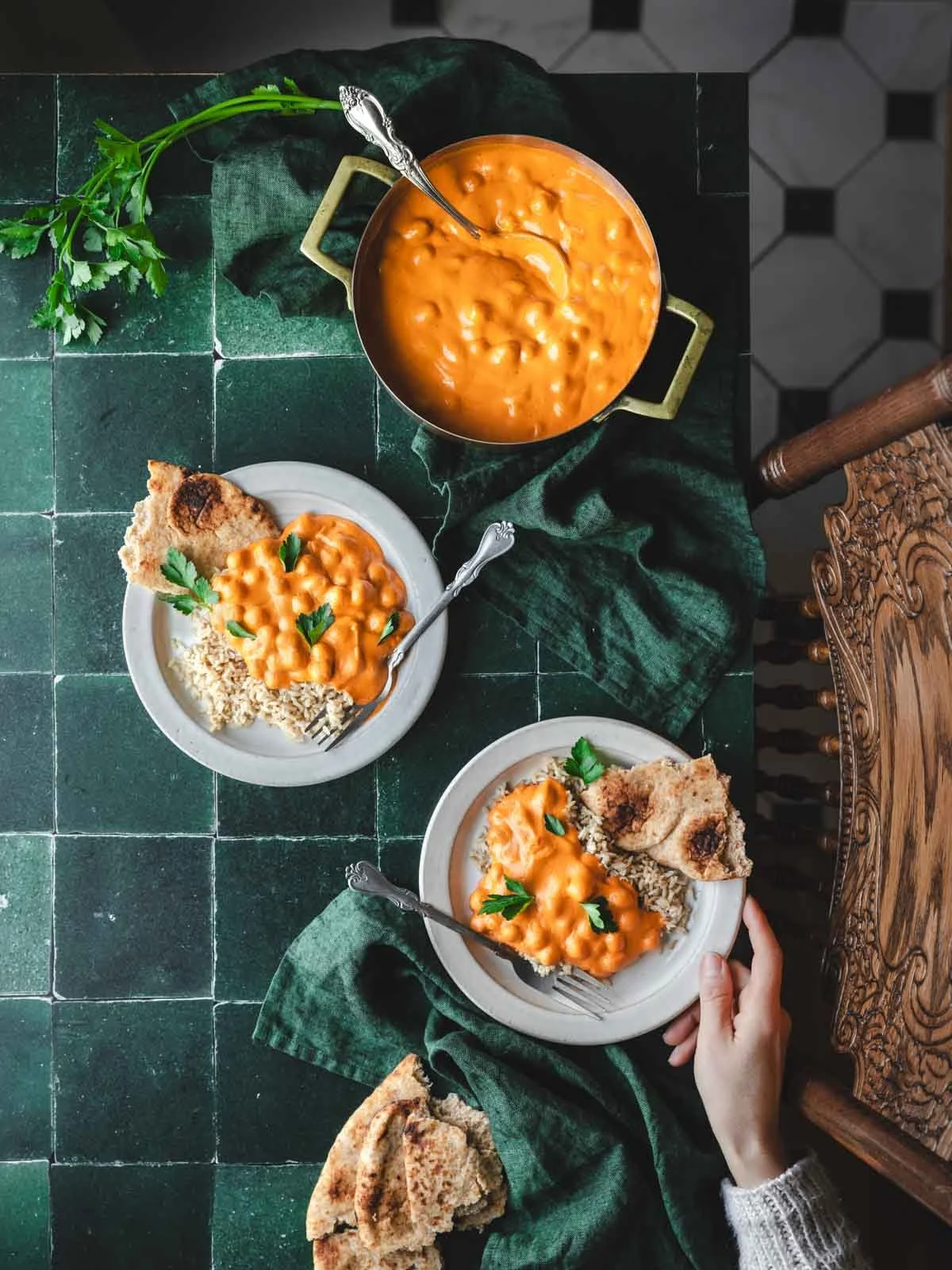 Tomato Chickpea Curry Without Coconut Milk (Vegan) — Carol's Vegan Kitchen