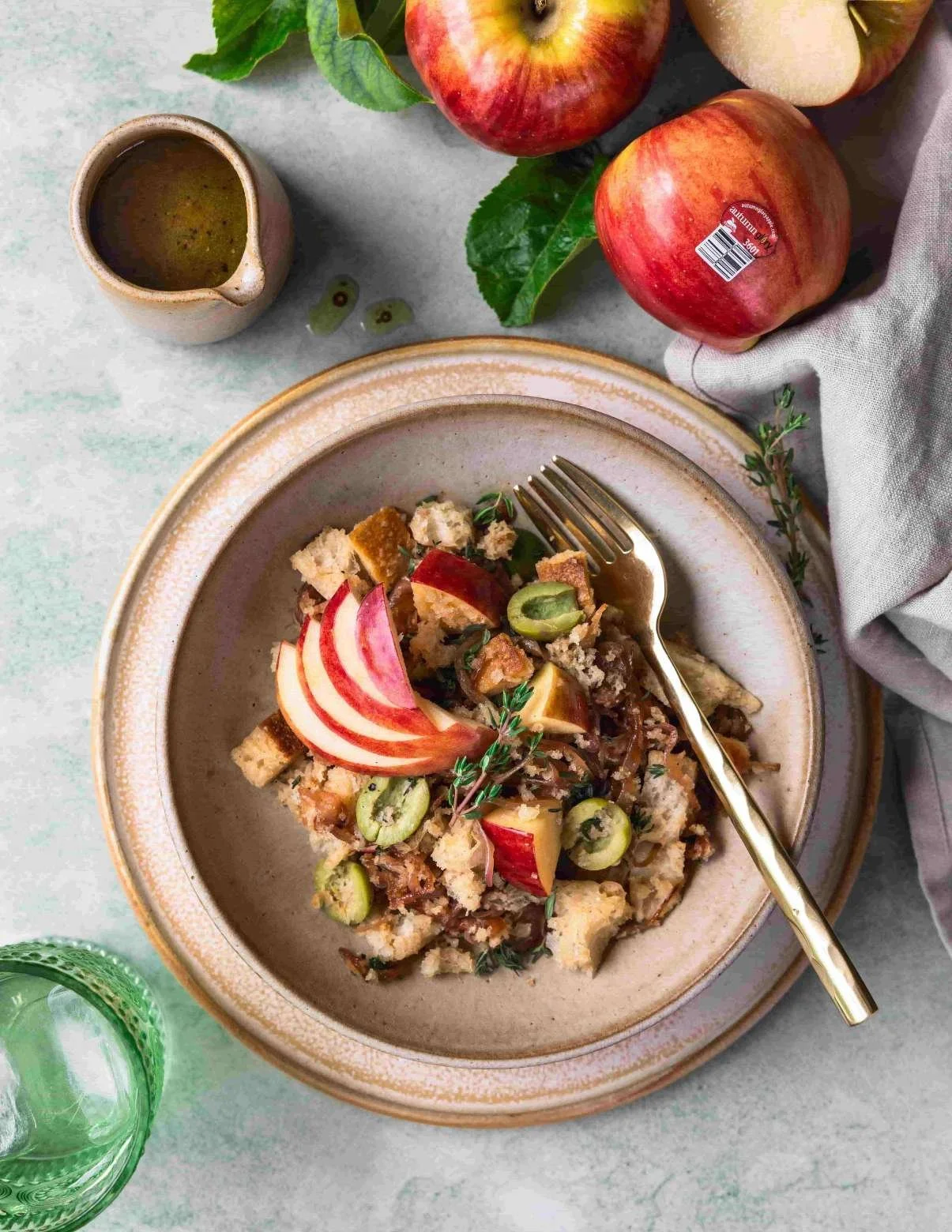 apple panzanella salad