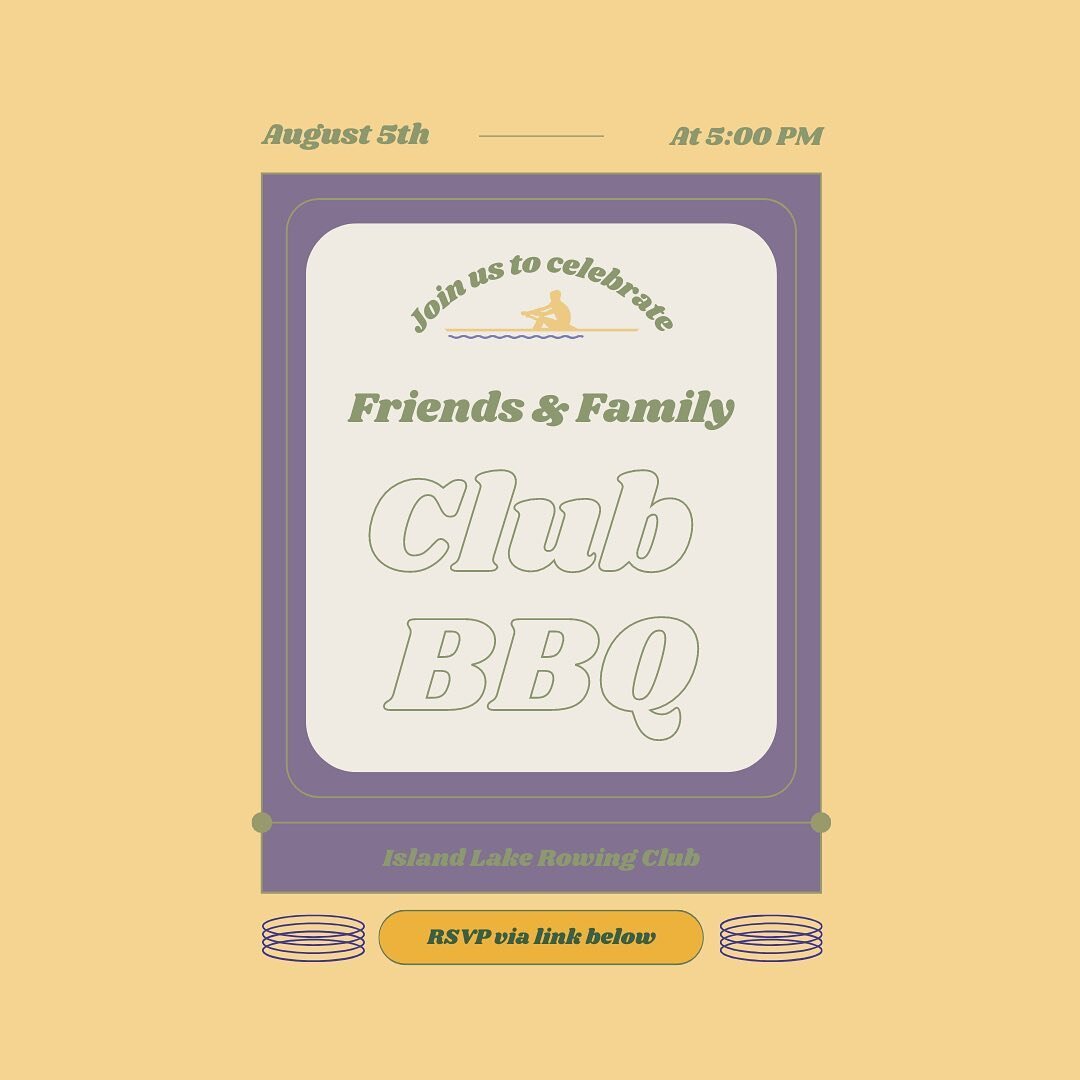 Next week, on Friday August 5th, we invite you to attend our summer BBQ! We additionally welcome your friends and family to join us for an evening row and/or the potluck dinner. 

We hope this is an opportunity to gather in community and share our lo