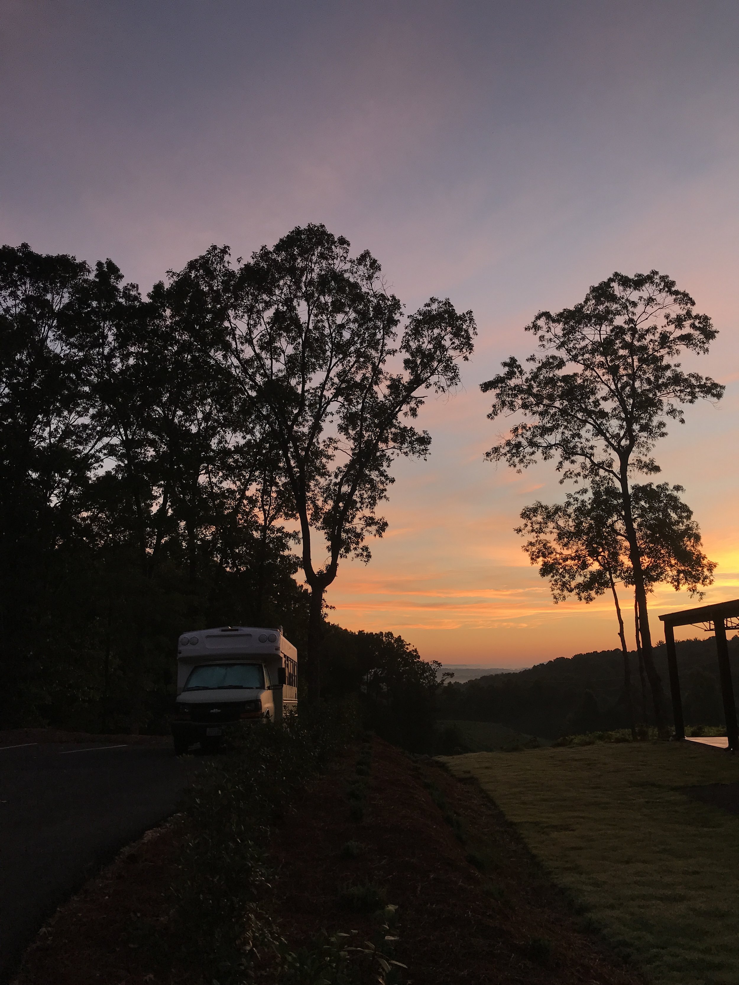 first decision: van or bus?