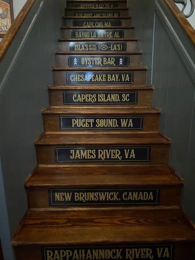 Locations of oysters sourced