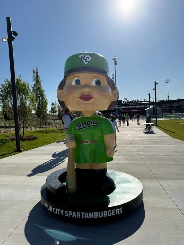Hub City bobblehead at Right Field Gate