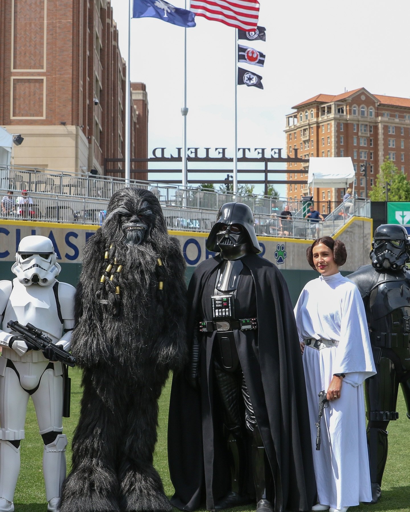 Star Wars Night, featuring themed jerseys; via Hub City Spartanburgers