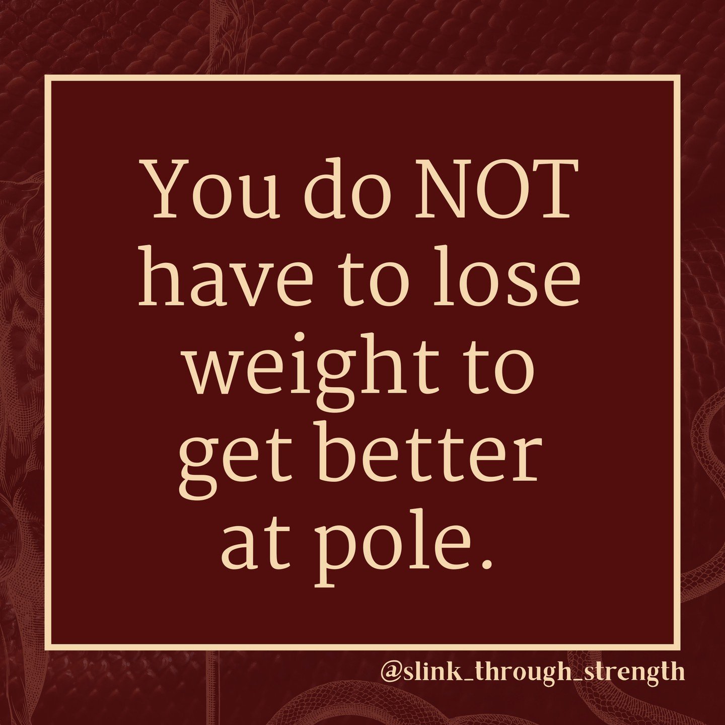 As both a pole teacher and personal trainer, I stand by this unequivocally.
.
I know a lot of fitness professionals who aren't well-versed in the relevant research (or, frankly, knowledgeable enough to be teaching students with diverse body sizes) wi