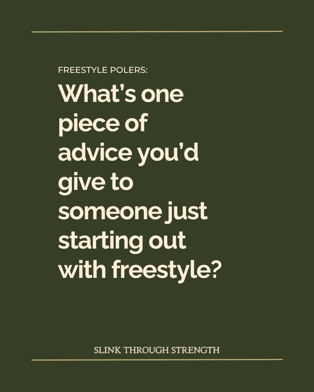 I'll start: Repetition is your good friend, don't be afraid of it. Doing things repeatedly is how you achieve mastery and that includes freestyling with a specific movement. ⁠
⁠
Do the same thing over and over! Repeat your favorite combo! (It's your 