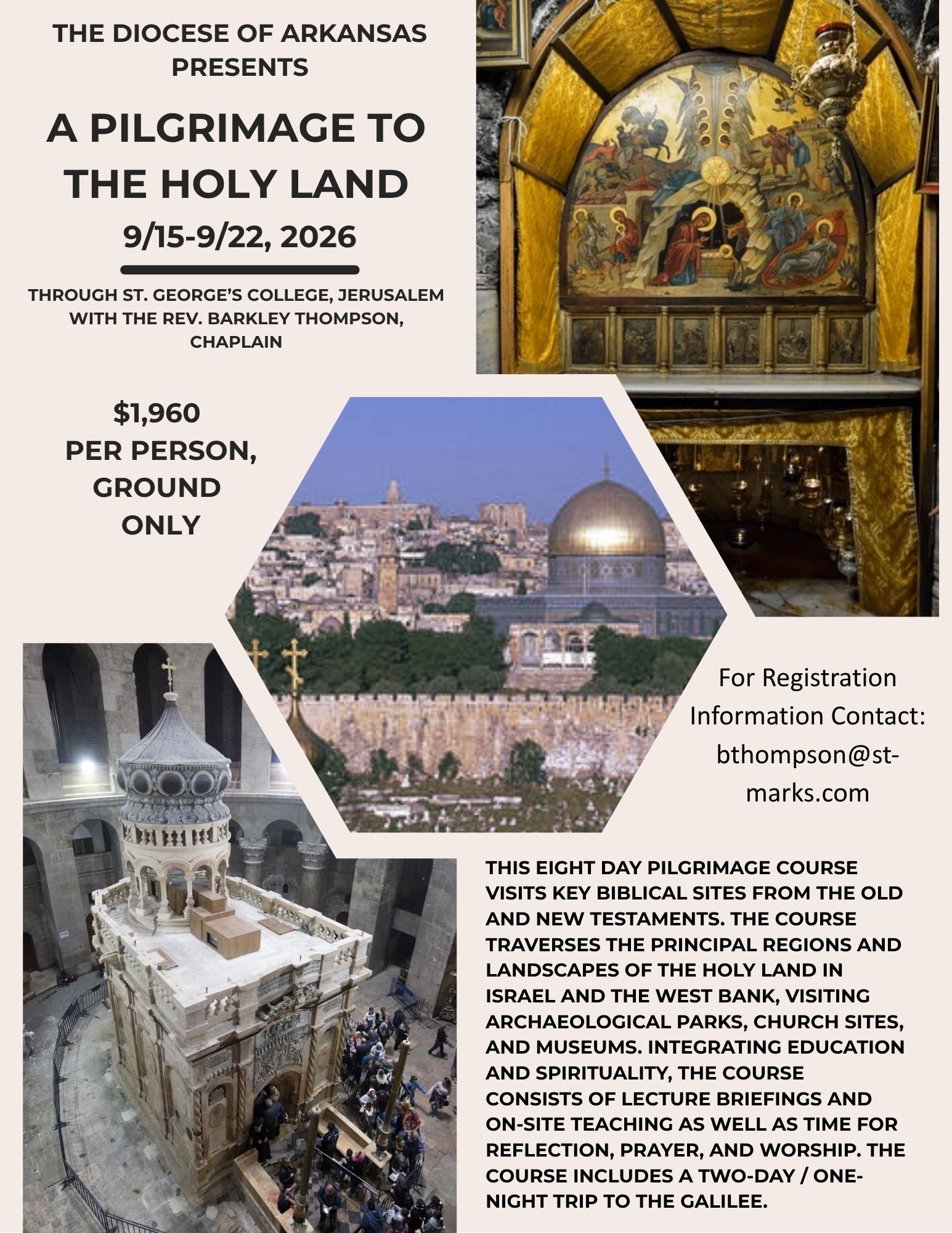 Diocesan Holy Land Pilgrimage
