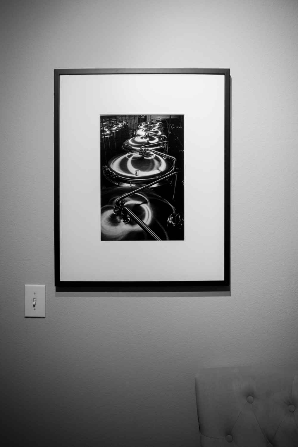 Hahnemühle Fine Art Photo Rag, Metallic coating, 100% Cotton. Nielsen natural wood black frame hand assembled 24" by 30". Picture size 12" by 18".