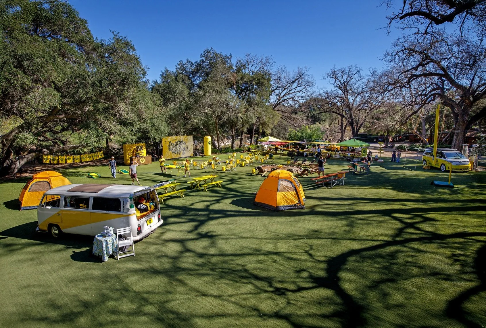YELLOW MEANS GO. 💛

For Super Bowl Sunday, guests traded tailgating for &ldquo;Trailgating&rdquo;&mdash;beginning with a guided hike through the hills to a scenic overlook before returning for an outdoor watch party at a private 50-acre ranch outsid