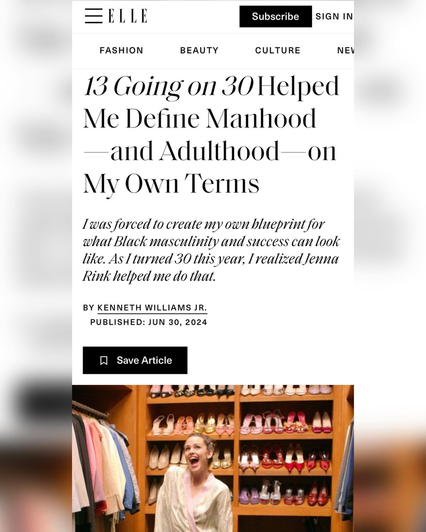 ✨ NEW BYLINE ALERT ✨

Check out my debut piece for @elleusa 🥹✍🏾💗

As a newly minted 30 year old, I&rsquo;ve been reflecting on a lot, especially who I am, where I&rsquo;ve been and where I&rsquo;m going. This year, one of my favorite films &lsquo;