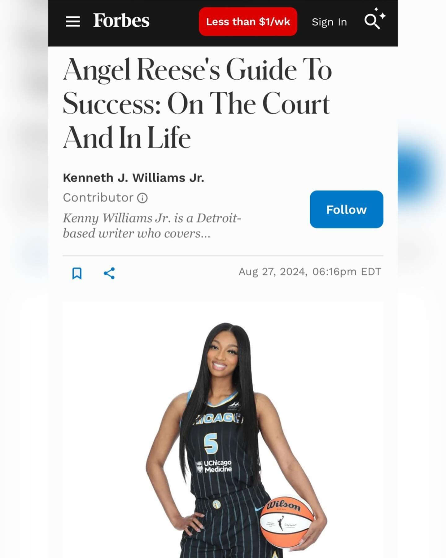🚨NEW INTERVIEW ALERT🚨

I had so much fun getting to interview @wnba star and my favorite player, @angelreese5 , about her latest partnership with Amazon 🏀 ✍🏾 📝 

Angel Reese is in a league of her own &mdash; no pun intended. While the Maryland n