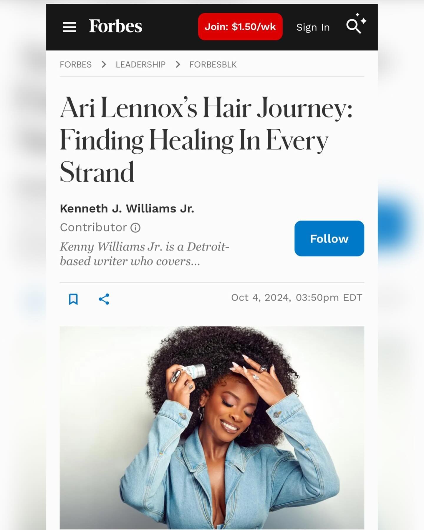 🚨NEW INTERVIEW ALERT🚨

I recently had the opportunity to chat with @arilennox about her latest partnership with @kisscolorsandcare as their newest brand partner. 🤎💇🏾&zwj;♀️✨

I love Ari&rsquo;s music and it was such a joy chatting with her! We h