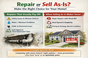 Should I Do Repairs or Sell As-Is? (Triangle Seller Guide)