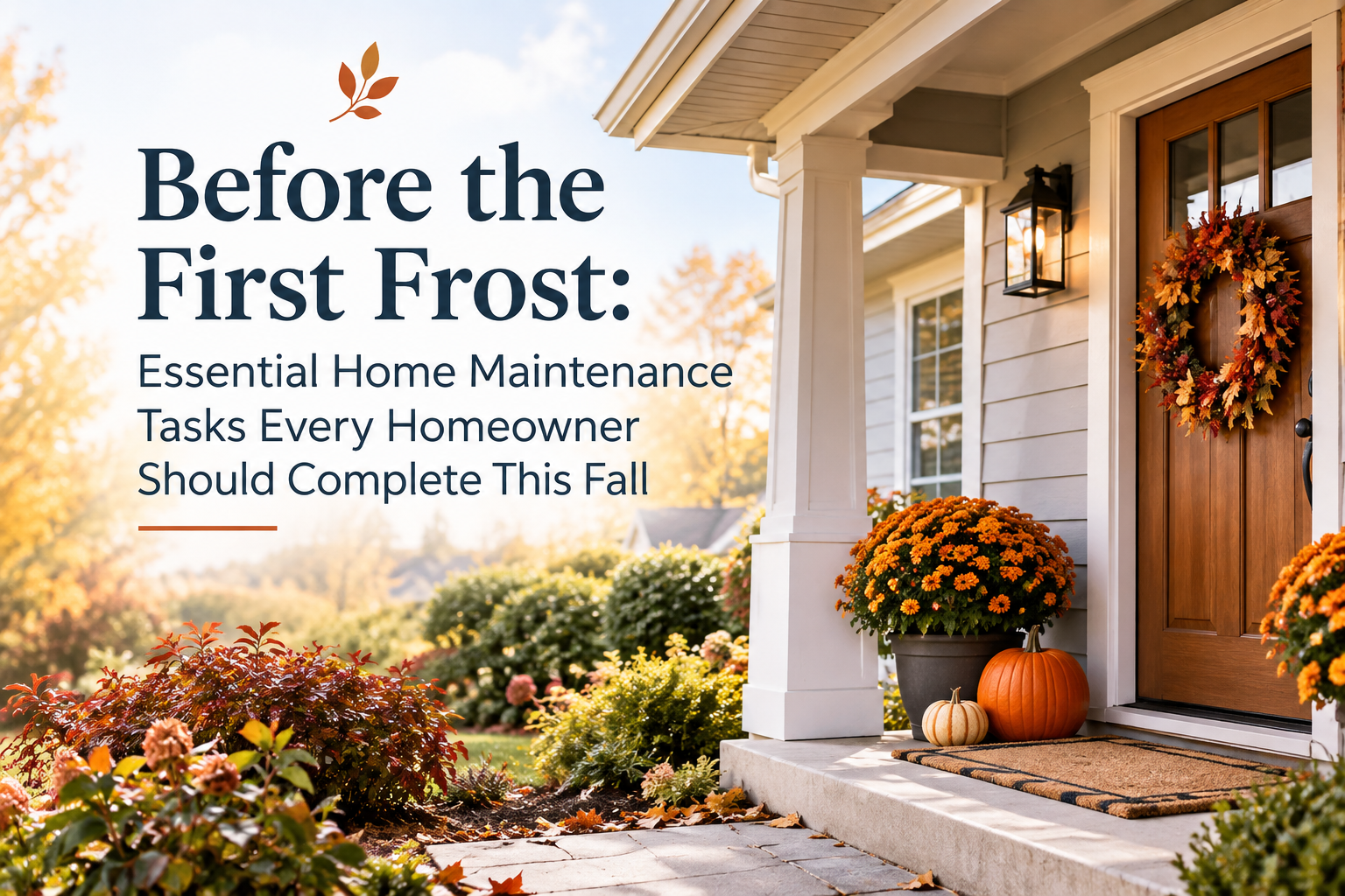 Before the First Frost: Essential Home Maintenance Tasks Every Homeowner Should Complete This Fall