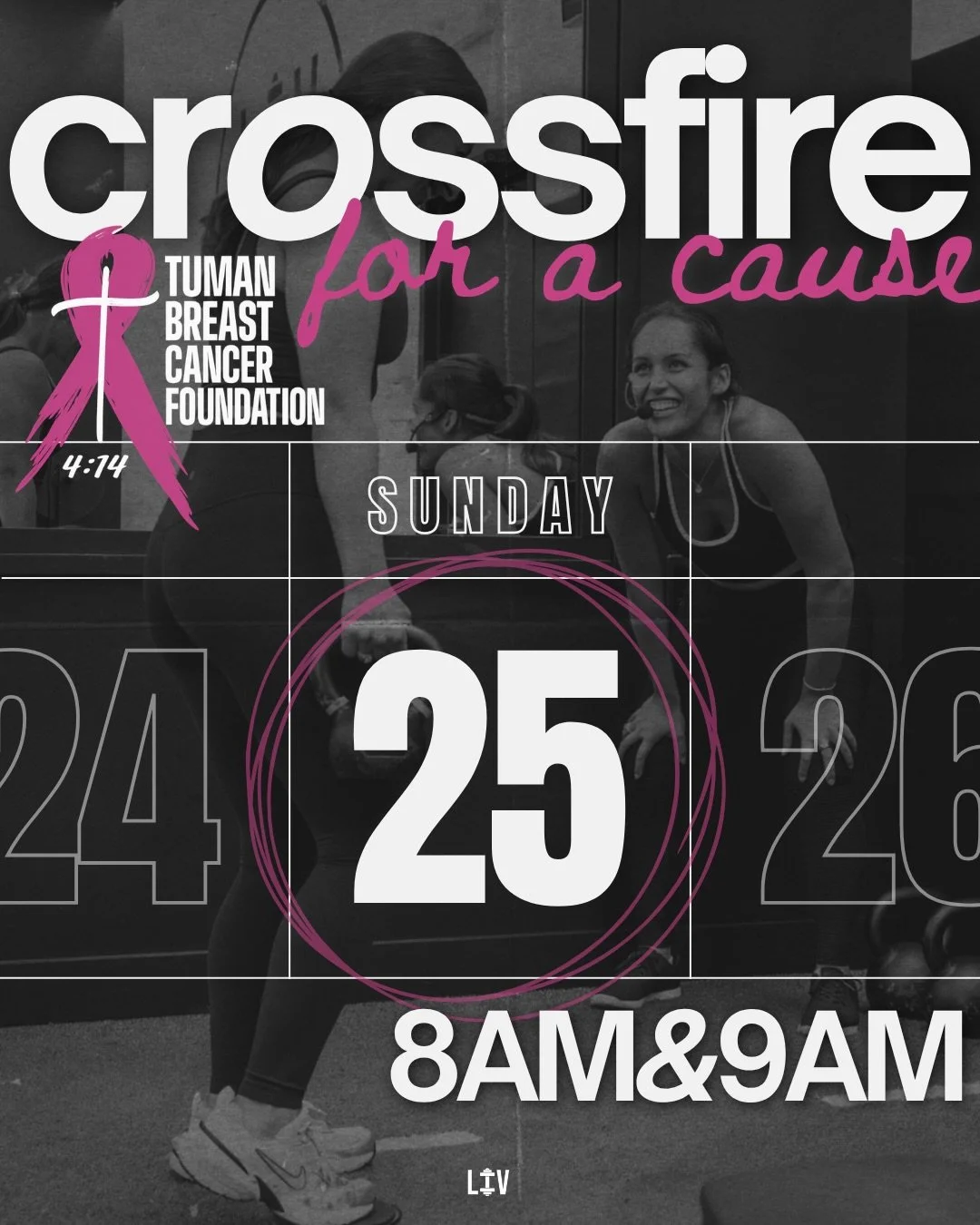 CROSSFIRE FOR A CAUSE 🩷

This Sunday, we&rsquo;re coming together for something bigger than a workout.

Join us October 25th at 8AM or 9AM for a special Crossfire for a Cause, supporting the Tuman Breast Cancer Foundation and their mission to provid