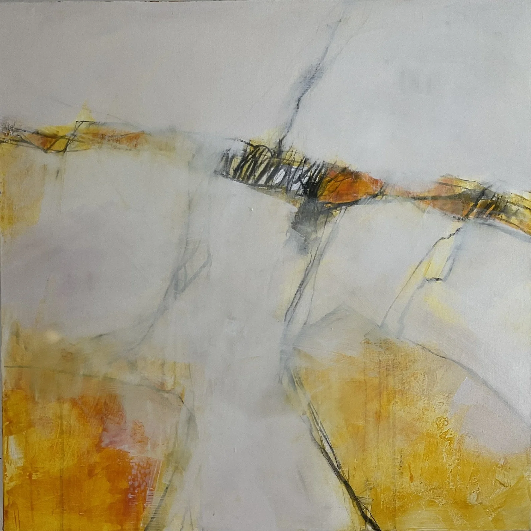 FRACTURED EARTH 30" x 30" x 1.5"  Oil on Canvas