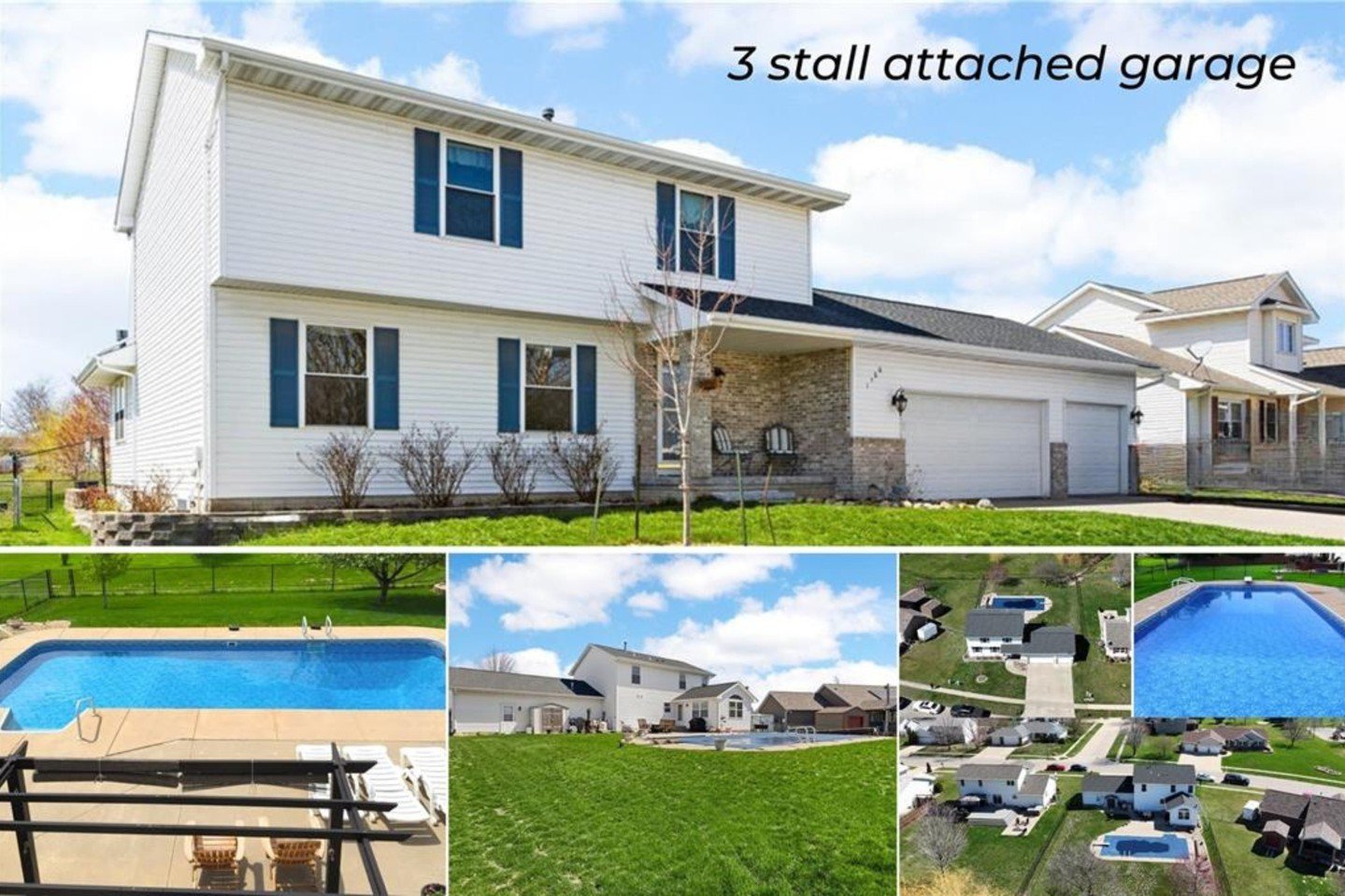 FOR SALE in Marion, Iowa! 🏠
🗓️ 4-26-2024
📫 Located at 1780 Geode Street, Marion 
💰 $375,000
🛏️ 4 Bedrooms
🛁 3.75 Baths
🚗 3 Car Attached Garage
🏊 Private Pool with Fencing
⚖️ Perfect balance of luxury and comfort
✨ Experience comfortable livin