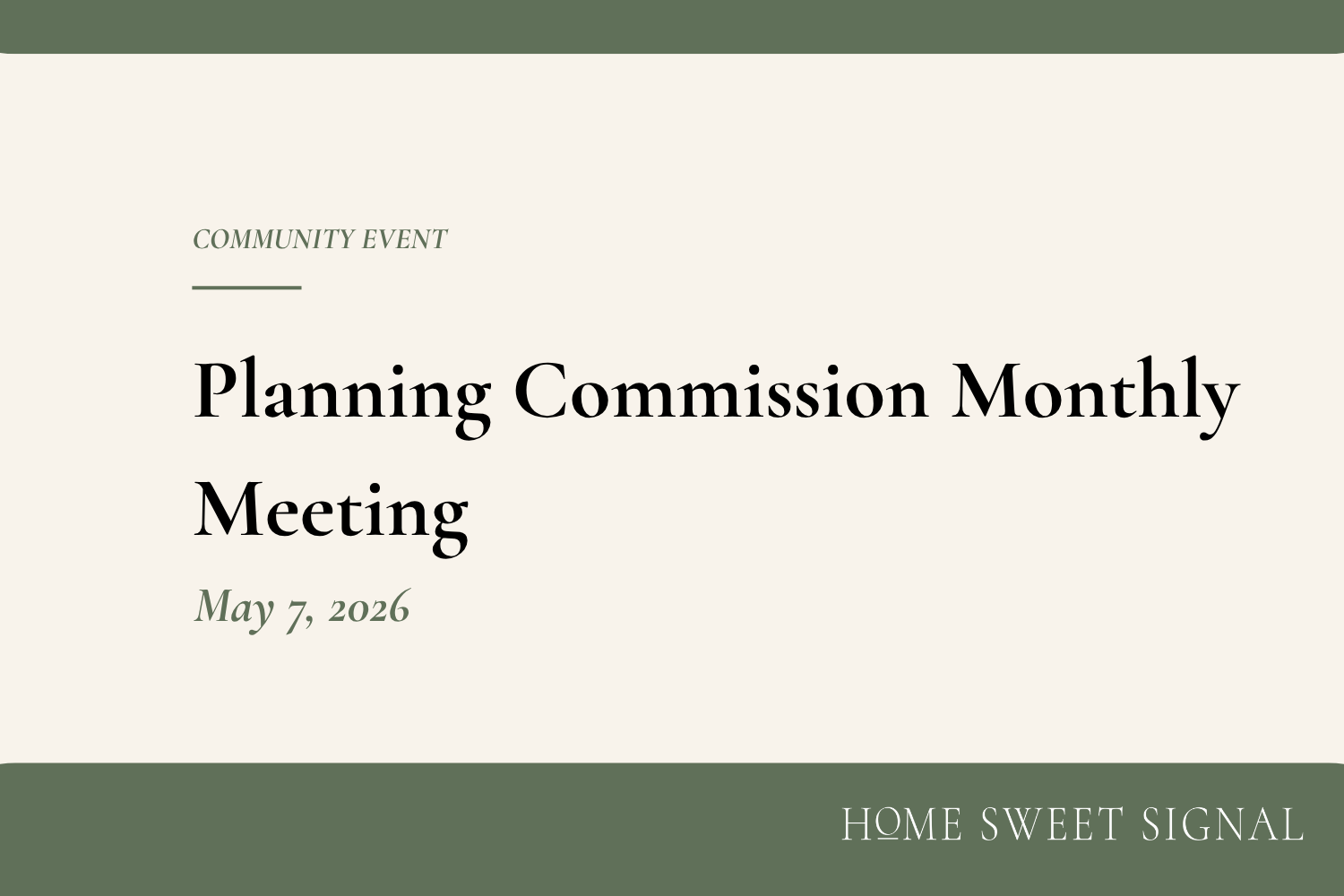 Planning Commission Monthly Meeting