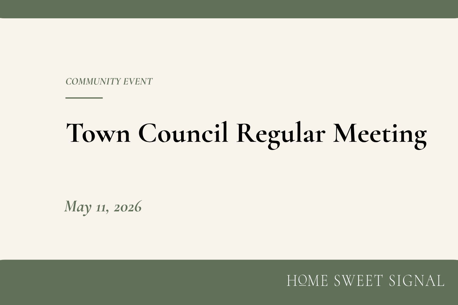 Town Council Regular Meeting
