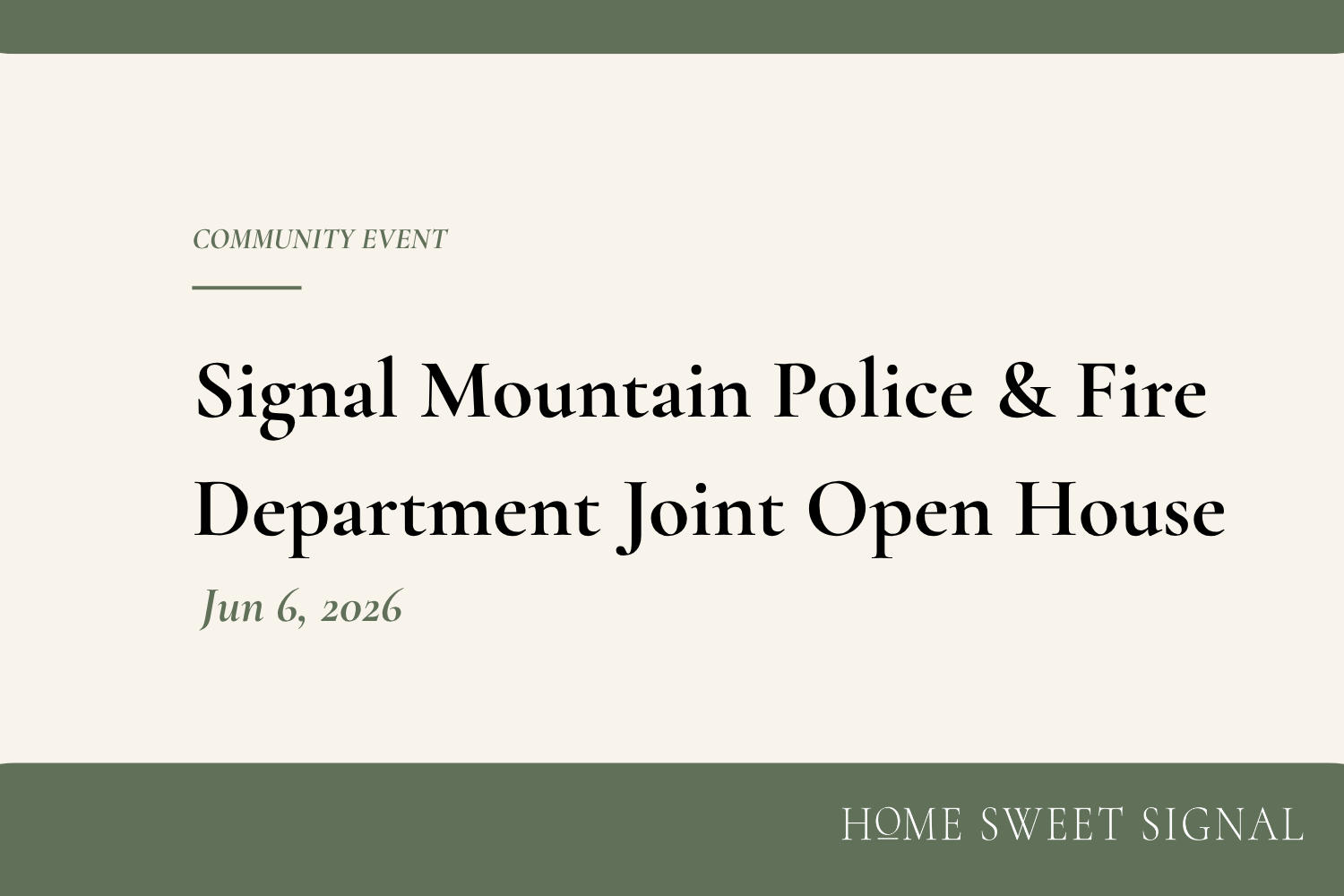 Signal Mountain Police & Fire Department Joint Open House
