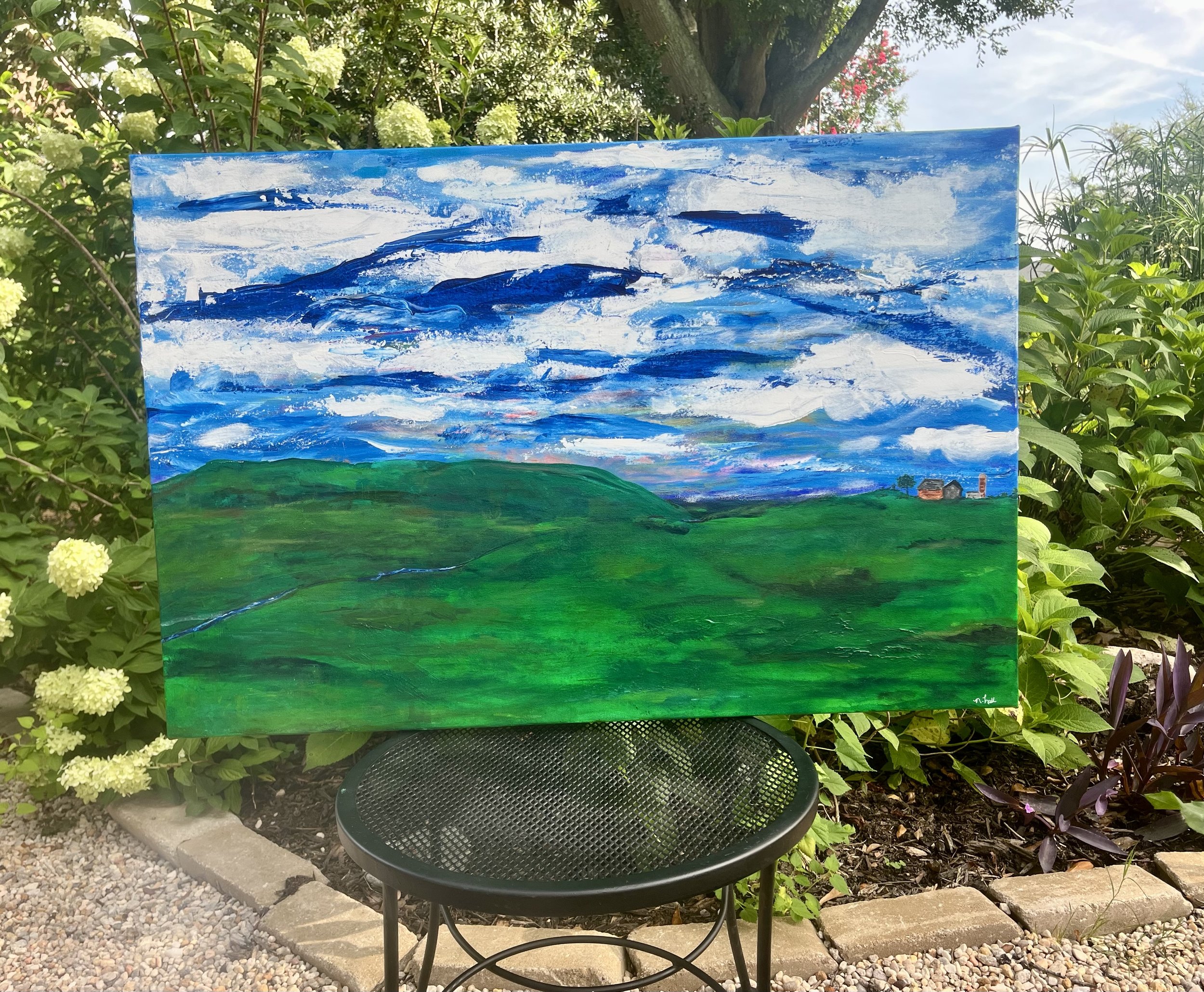 Psalm 147:8 - original painting 36"x24"