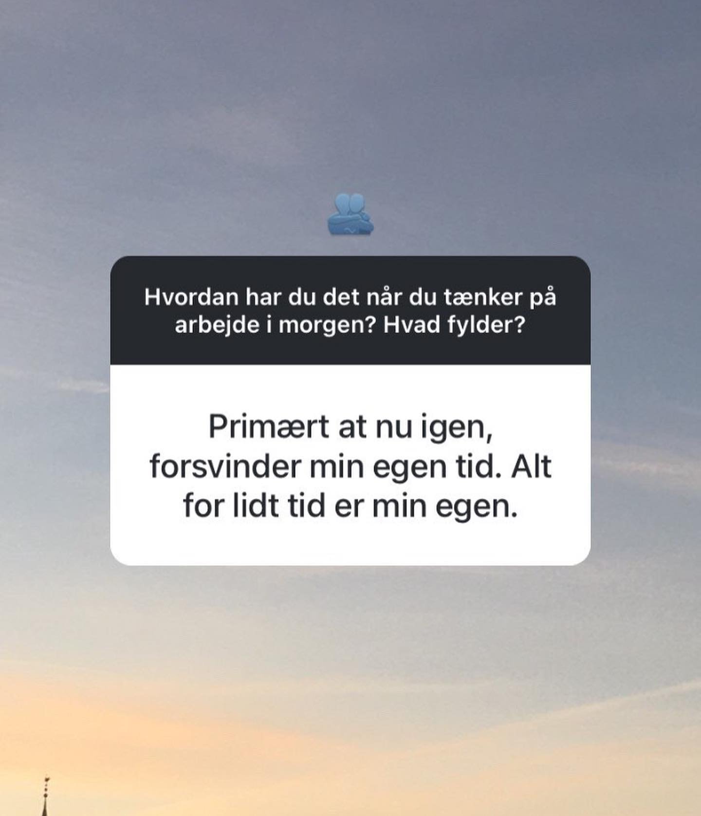&ldquo;Hvordan har du det n&aring;r du t&aelig;nker p&aring; arbejde i morgen? Hvad fylder?&rdquo;

&mdash;&gt; tak for alle jeres svar + god s&oslash;ndag, med forh&aring;bentlig kun moderate sunday scaries 🎃 &lt;3