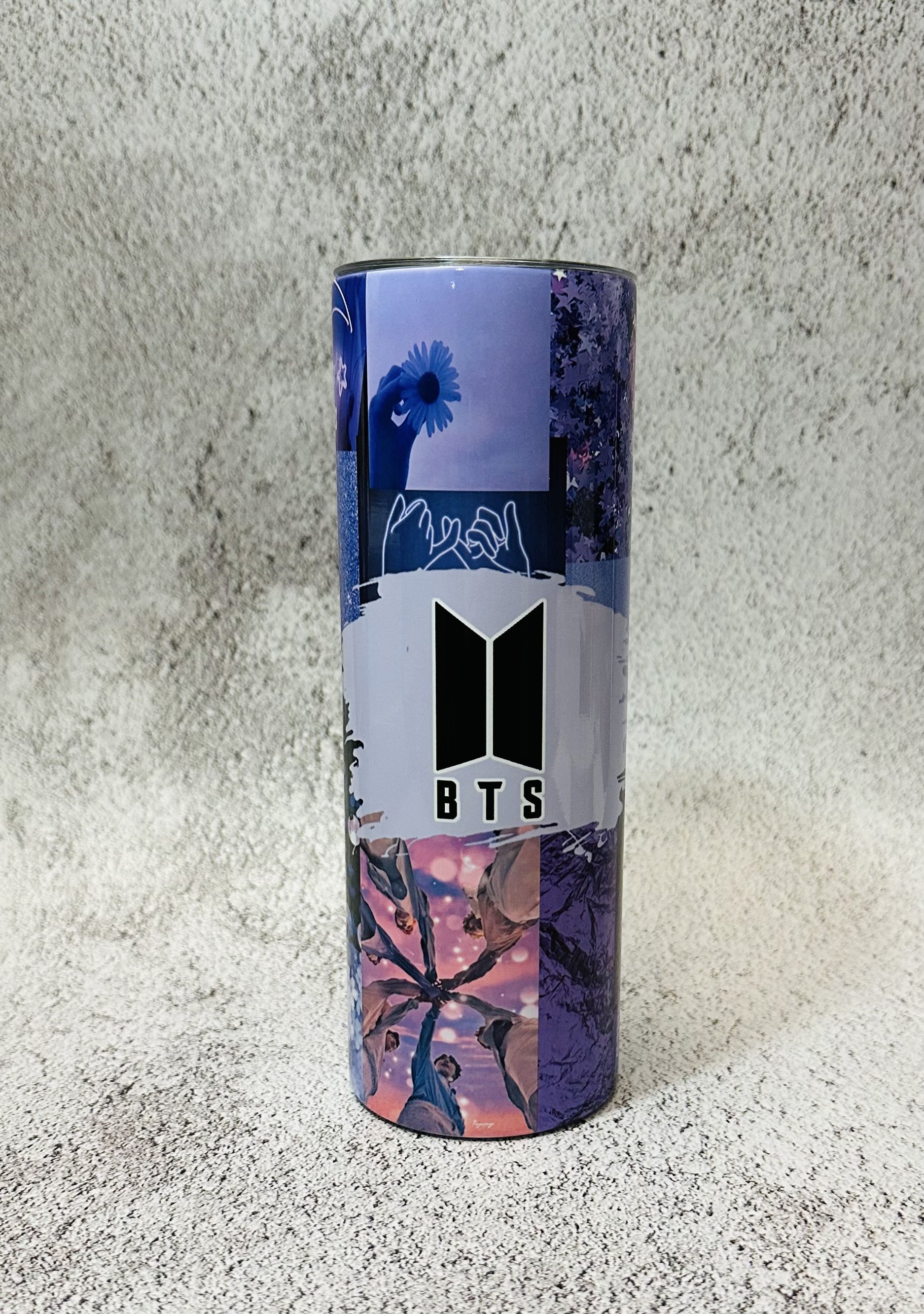 20 oz Purple BTS theme