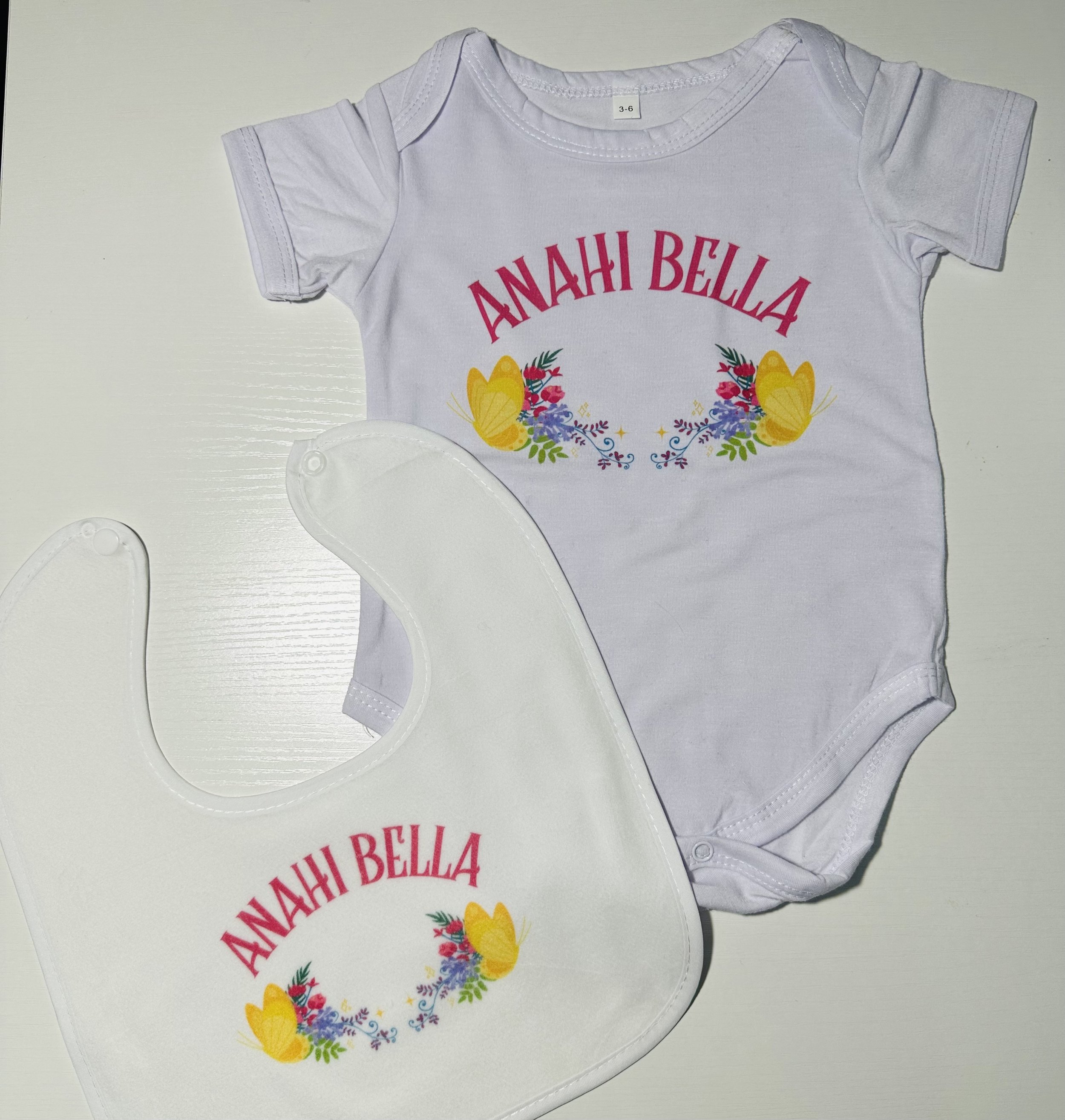 Custom Baby Name/Design Onesie & Bib