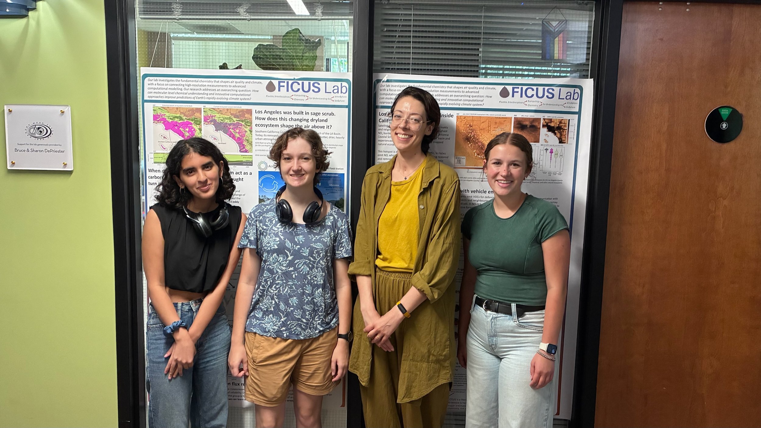 Tzaara, Anna, Prof. K, and Megan at the Hixon 2026 Open House (July 2026). 