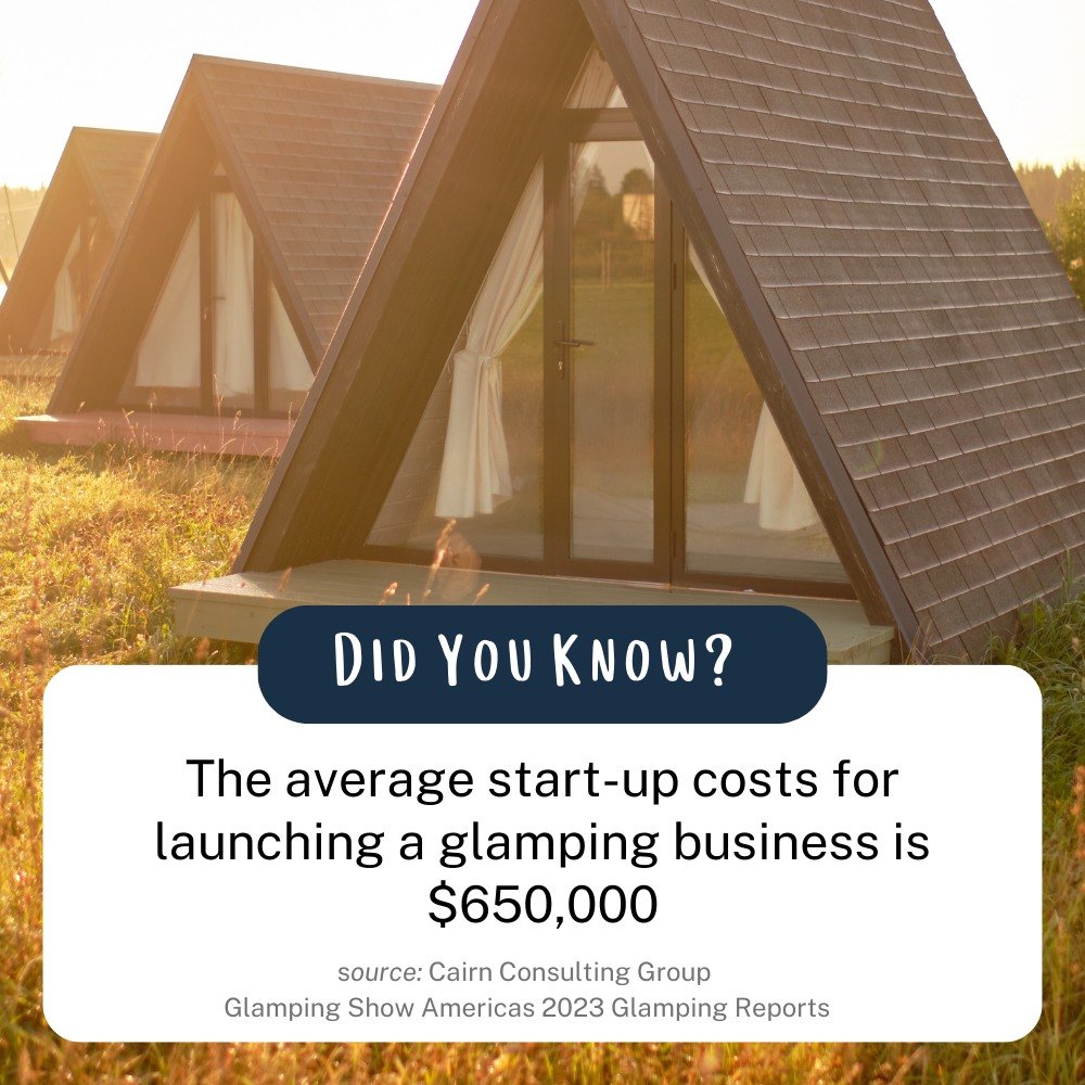 Yep, that's right. For more info on glamping business start-up costs, be sure to check out the MyGlampingPlan blog! 

#startuplife #startups #glampingbusiness #businessplanning #financialplan #myglampingplan #financialplanning #smallbusiness #entrepr