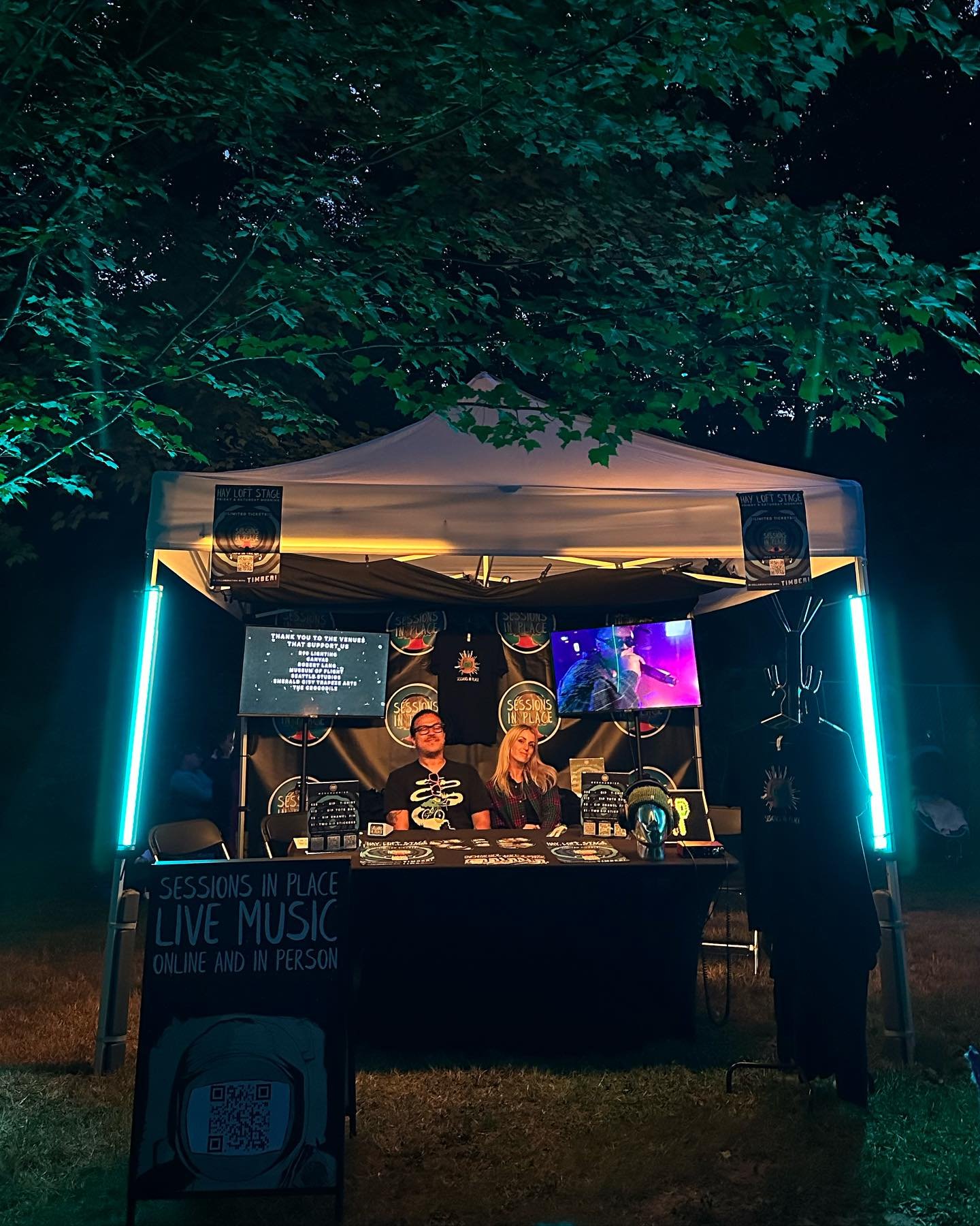 Forever thank you to our lighting friends at @r90.lighting and @lightsmiths.seattle. You make us look cool even when we&rsquo;re in a tent in the forest ⚡️⚡️

#lightingdesign #ledlights #asteratubes #timbermusicfest