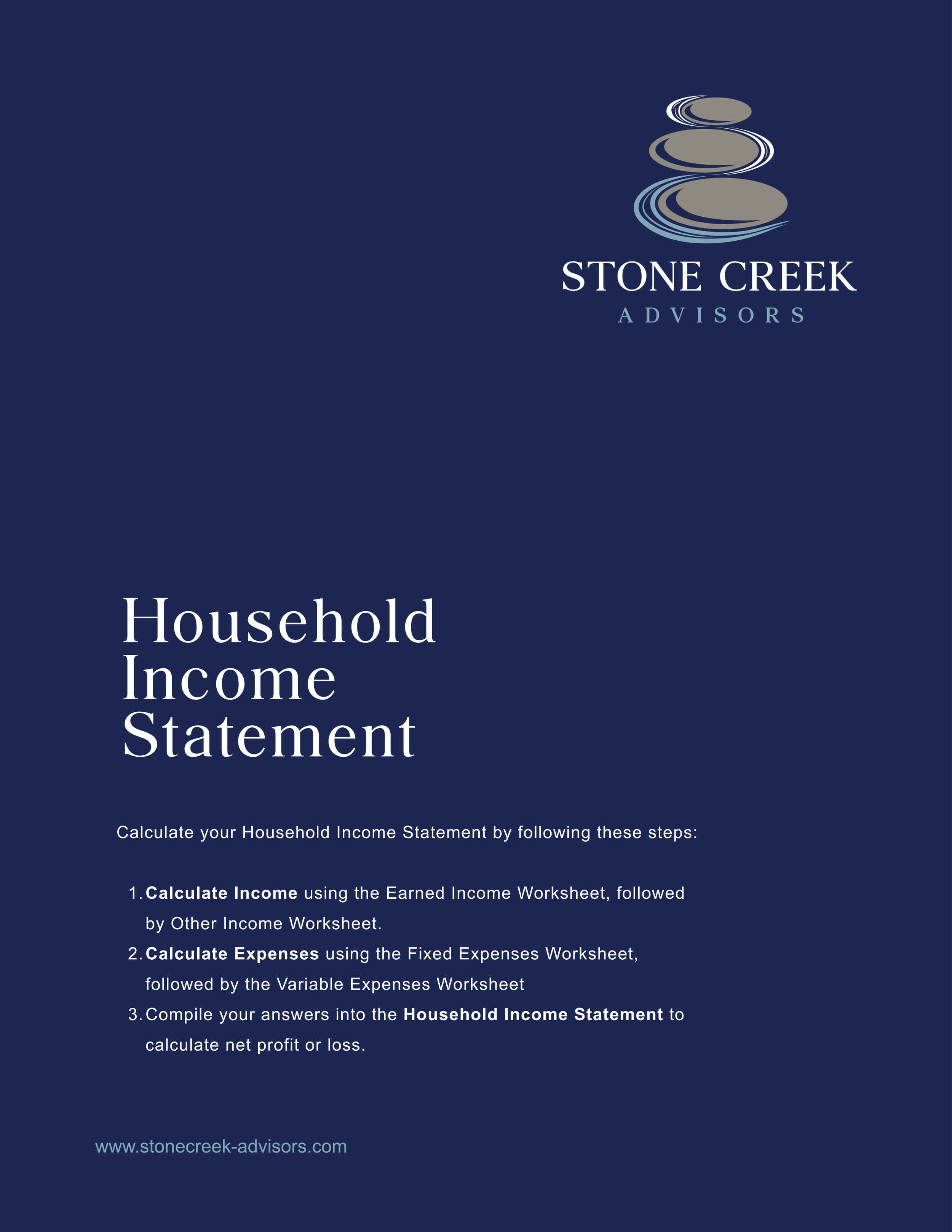 Household Income Statement Worksheet