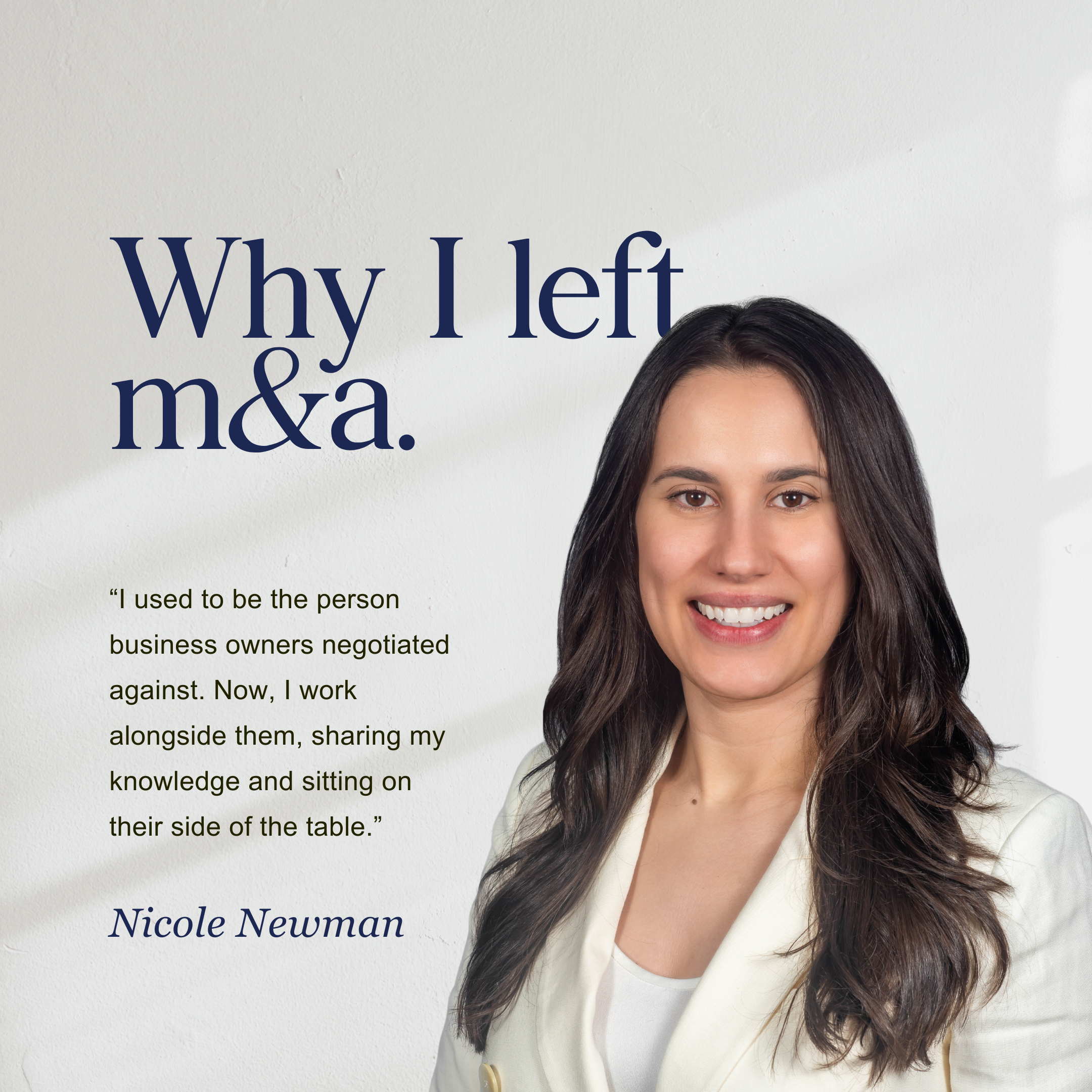 Why I Left M&amp;A: The Heartbreak of the Unprepared Exit&nbsp;