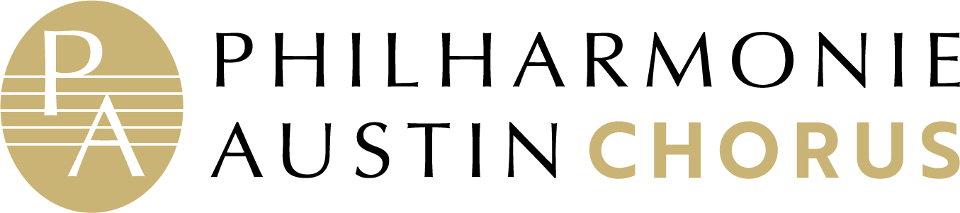 Austin Philharmonie Chorus Festival - PA Chorus Logo Horizontal Gold Black