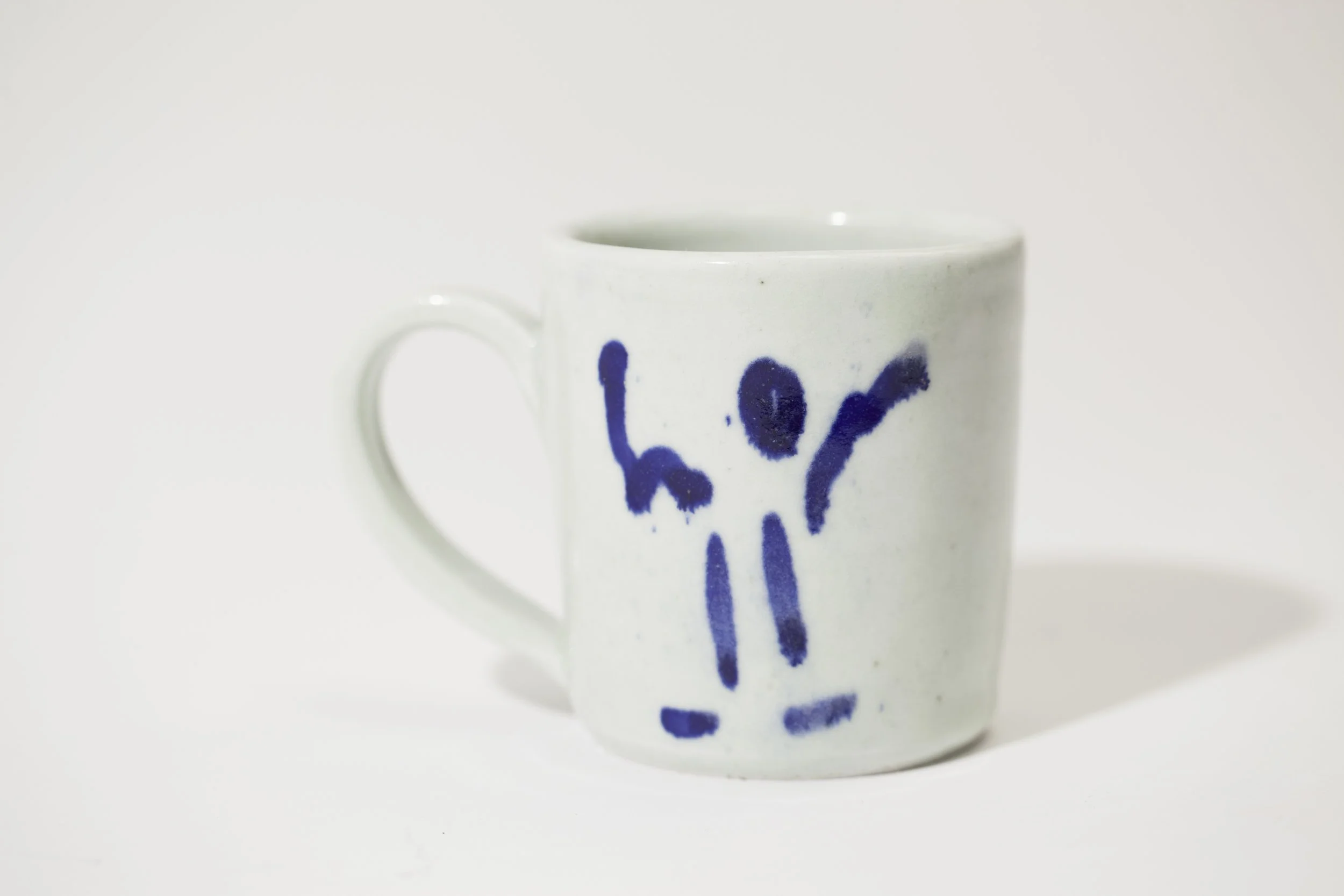 porcelain mug with hand drawing - 3"x3"x2.5" - 2015